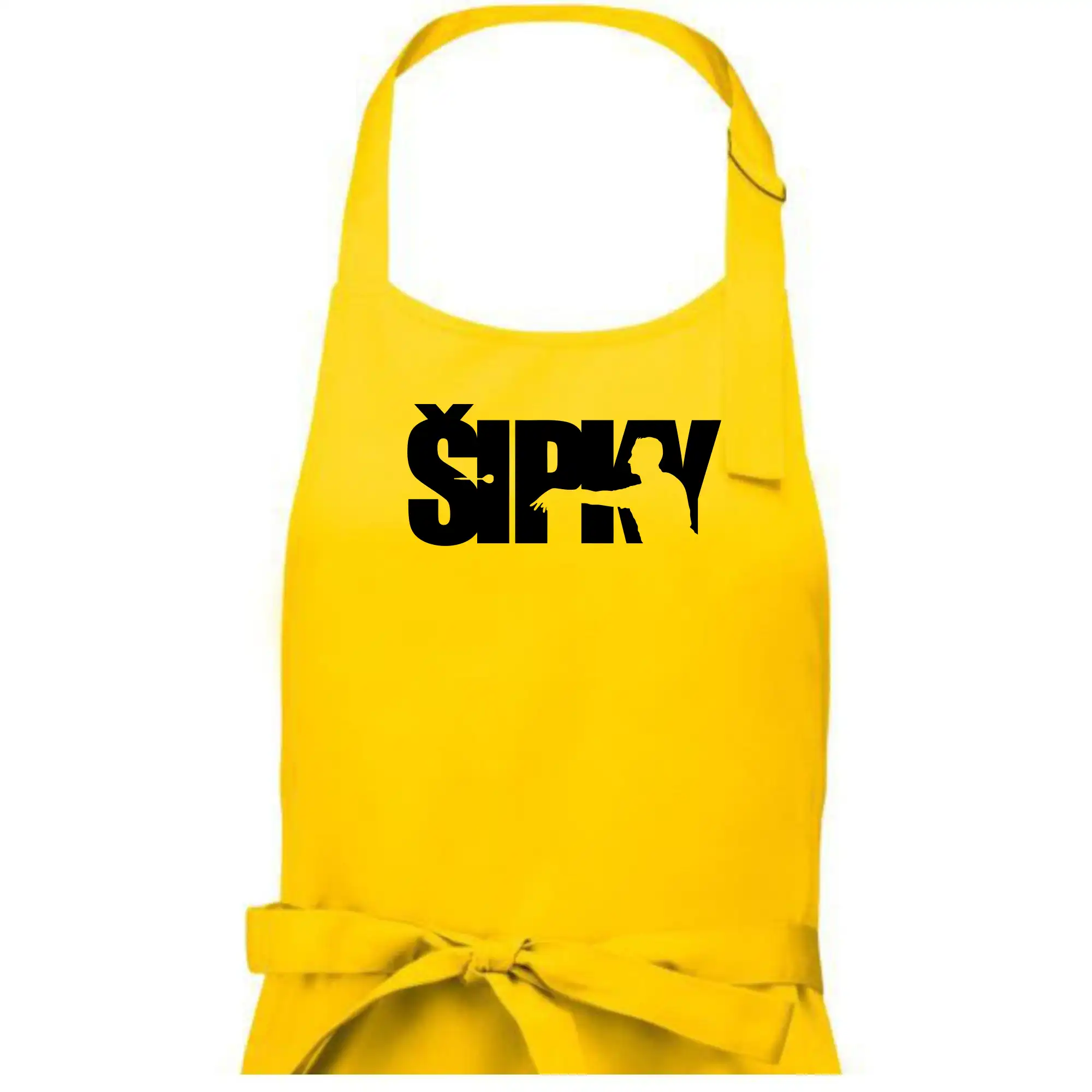 Šipky - nápis se šipkařem