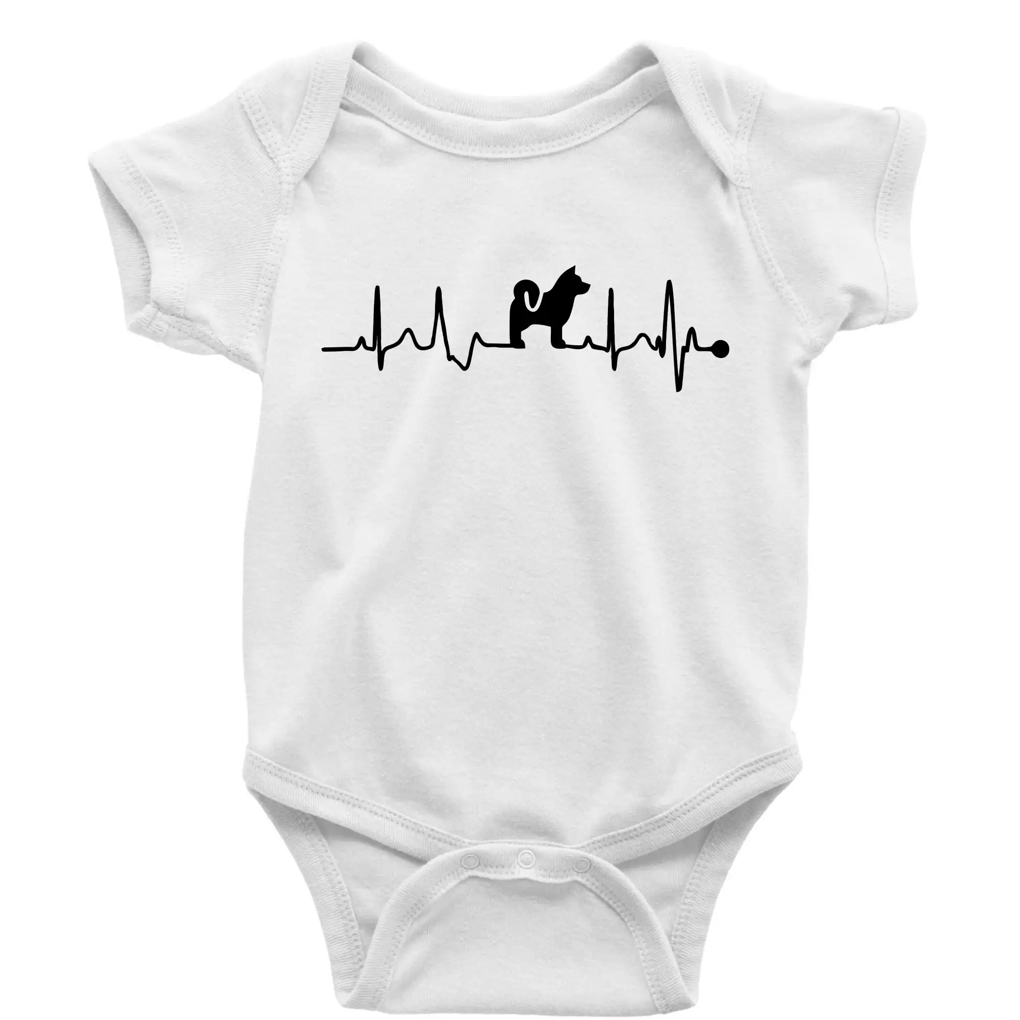Ostatné psie plemená - Shiba-Inu EKG - Body dojčenské s krátkym rukávom