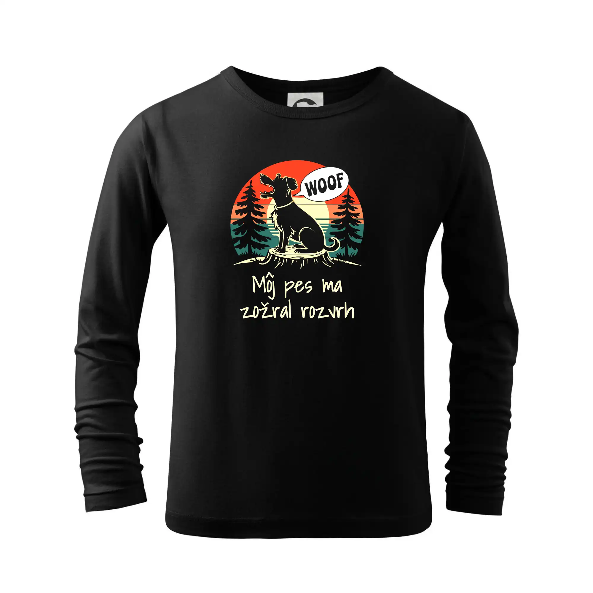 Tričká na ukončenie štúdia - Môj pes ma zožral rozvrh - Tričko detské Long Sleeve