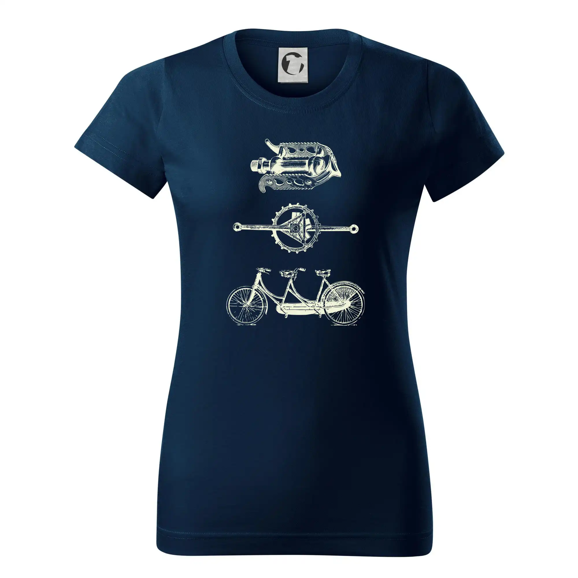 Tričko ako darček pre cyklistu - Cycling vintage - Dámske tričko basic - ľahko voľnejšie a dlhšie