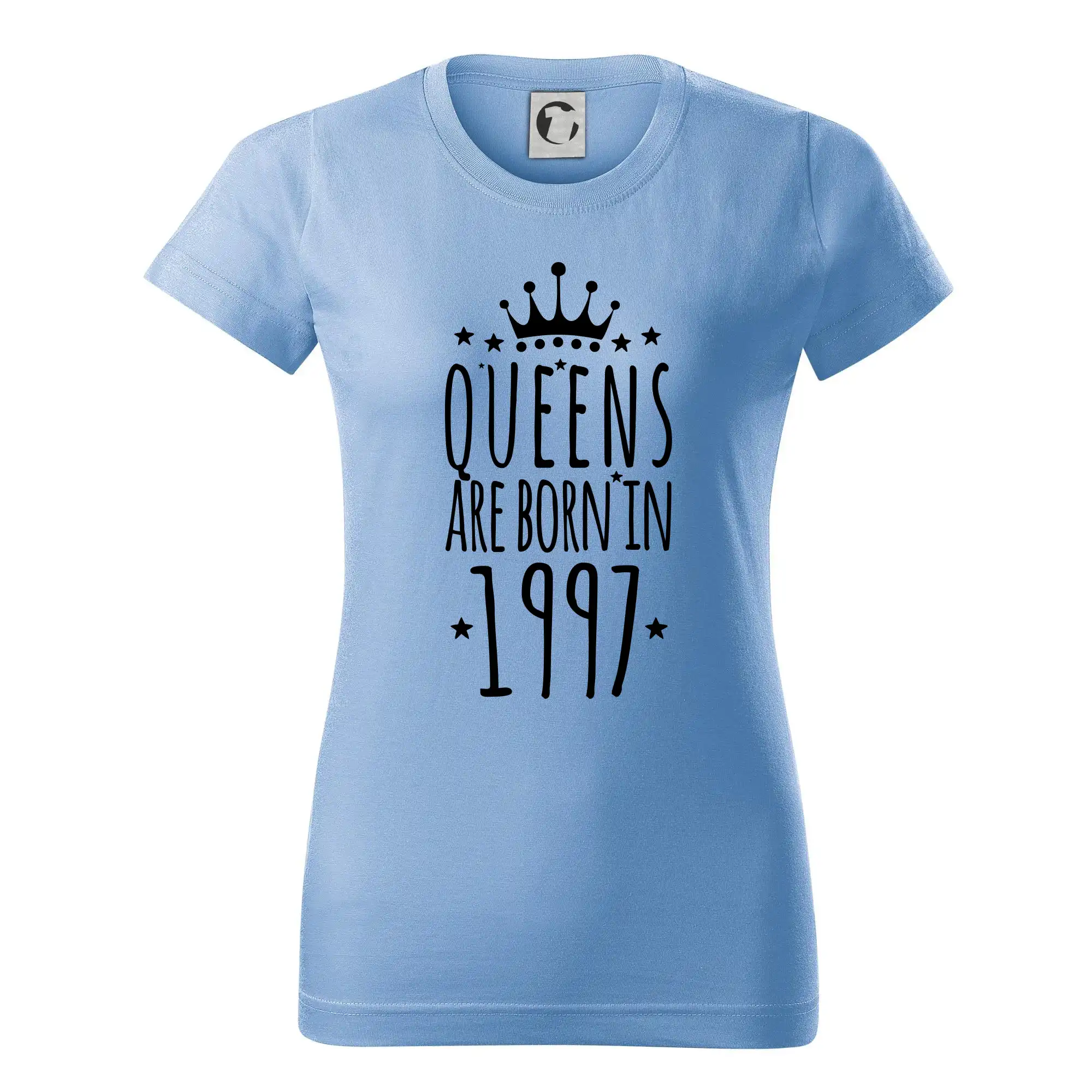 Trička s ročníkom 1997 - Queens are born in 1997 - Dámske tričko basic - ľahko voľnejšie a dlhšie