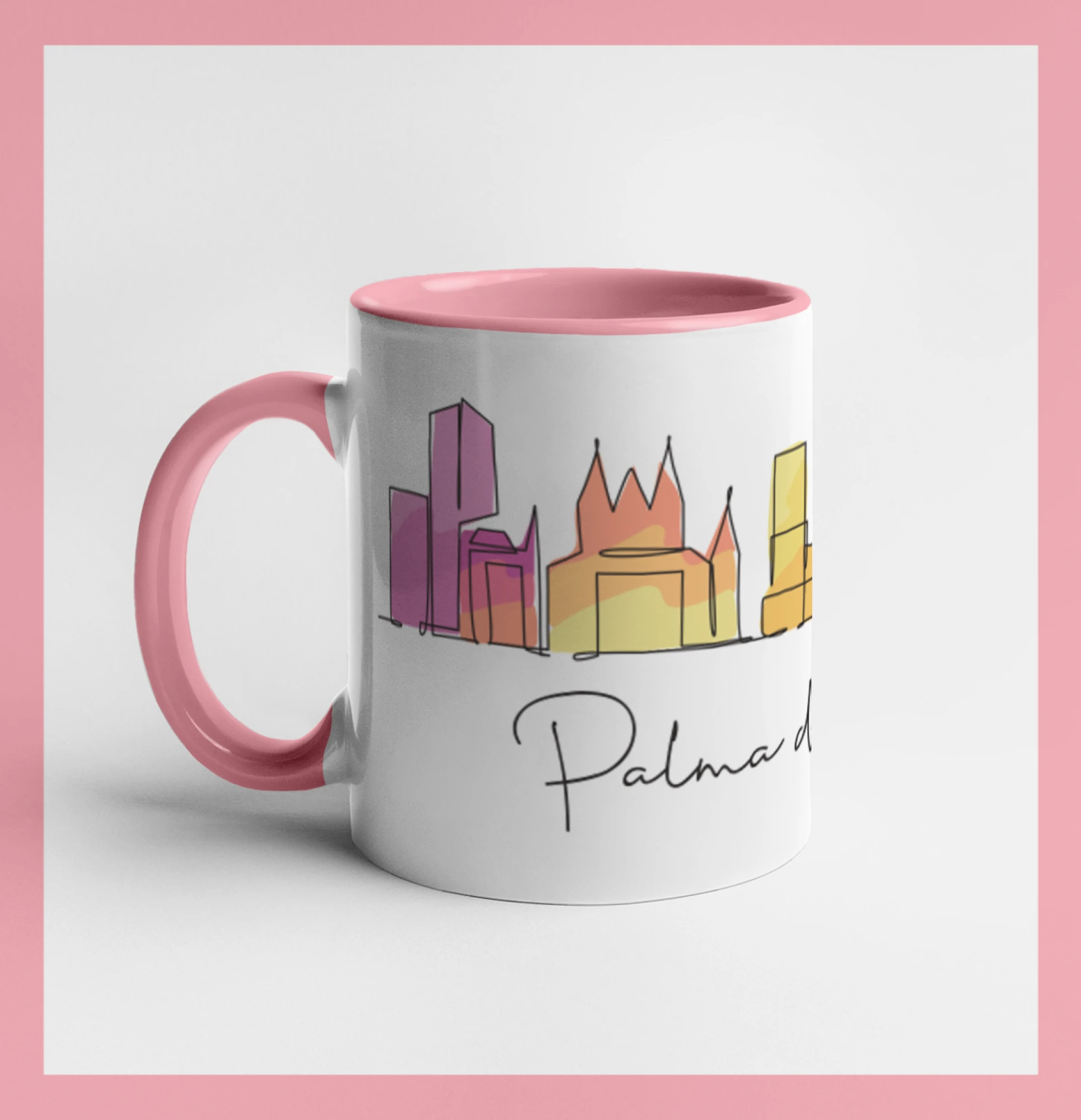 Mallorca - Siluety památek - barevné