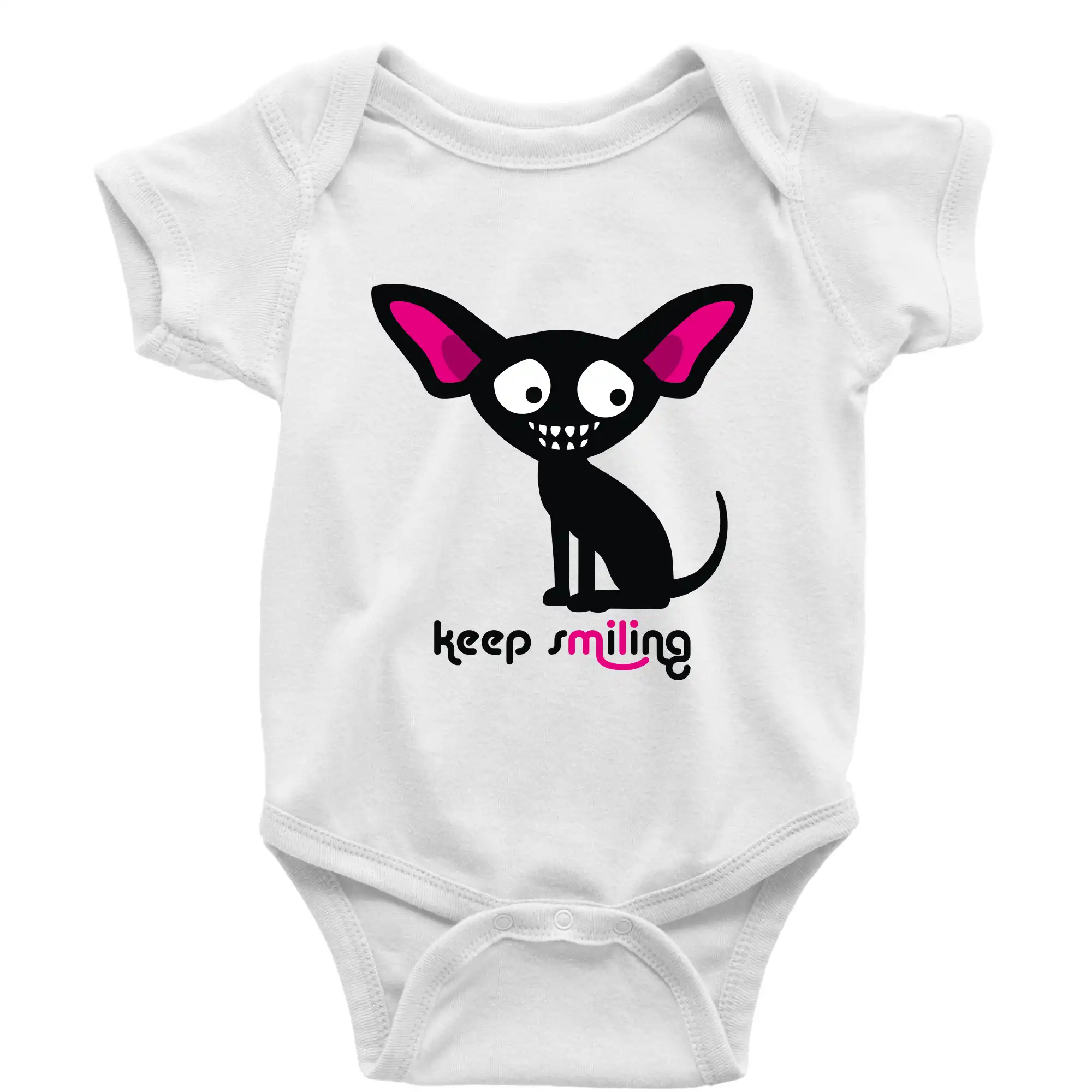 Čivava - Keep smiling Čivava (Hana-creative) - Body dojčenské s krátkym rukávom
