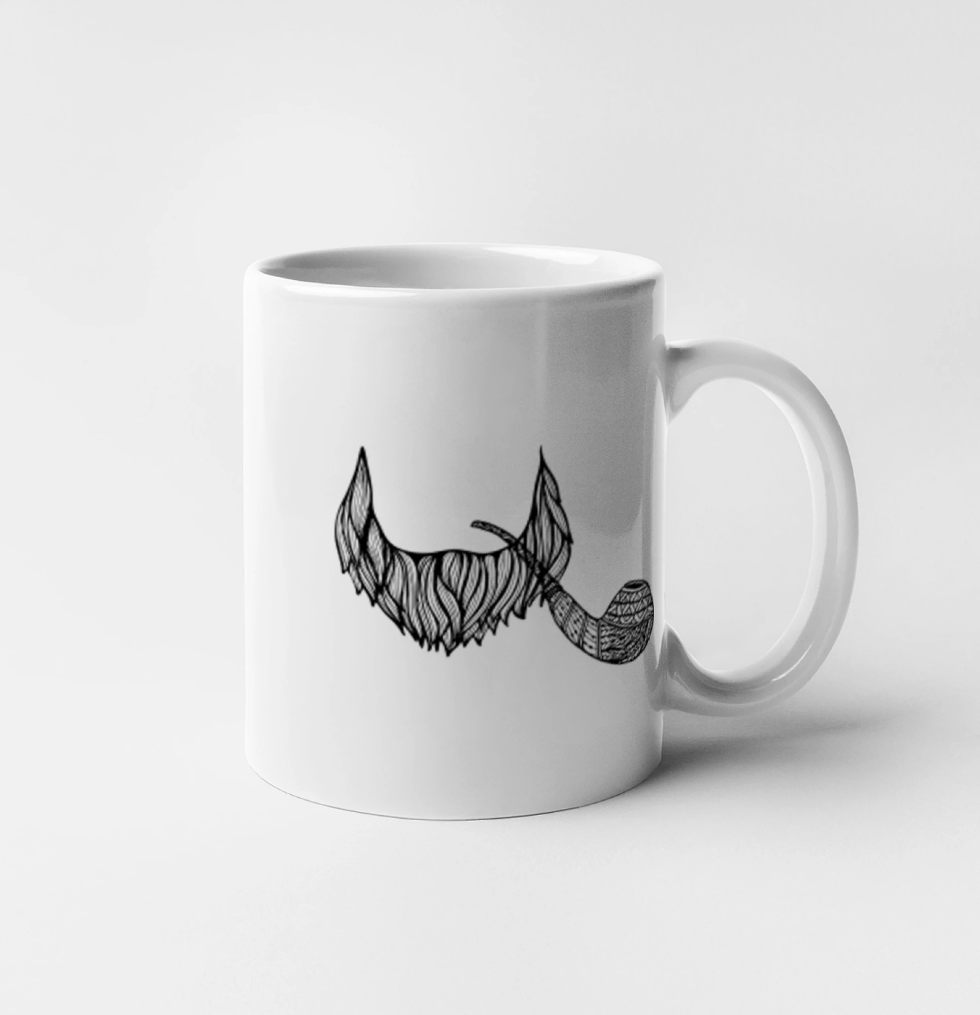 Tričká s fúzikmi - Mustache fajfka - Hrnček 