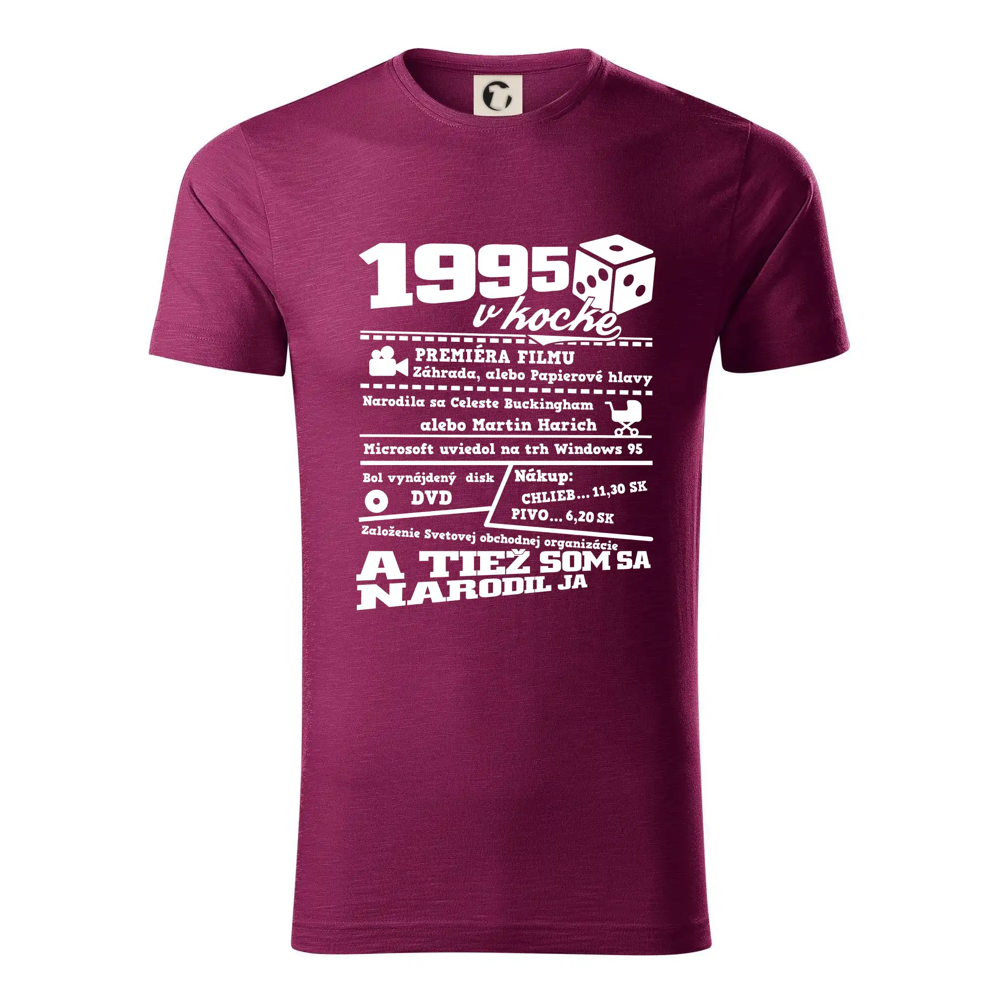 Narodeninové tričko 1995 - 1995 v kocke - Tričko z organickej bavlny