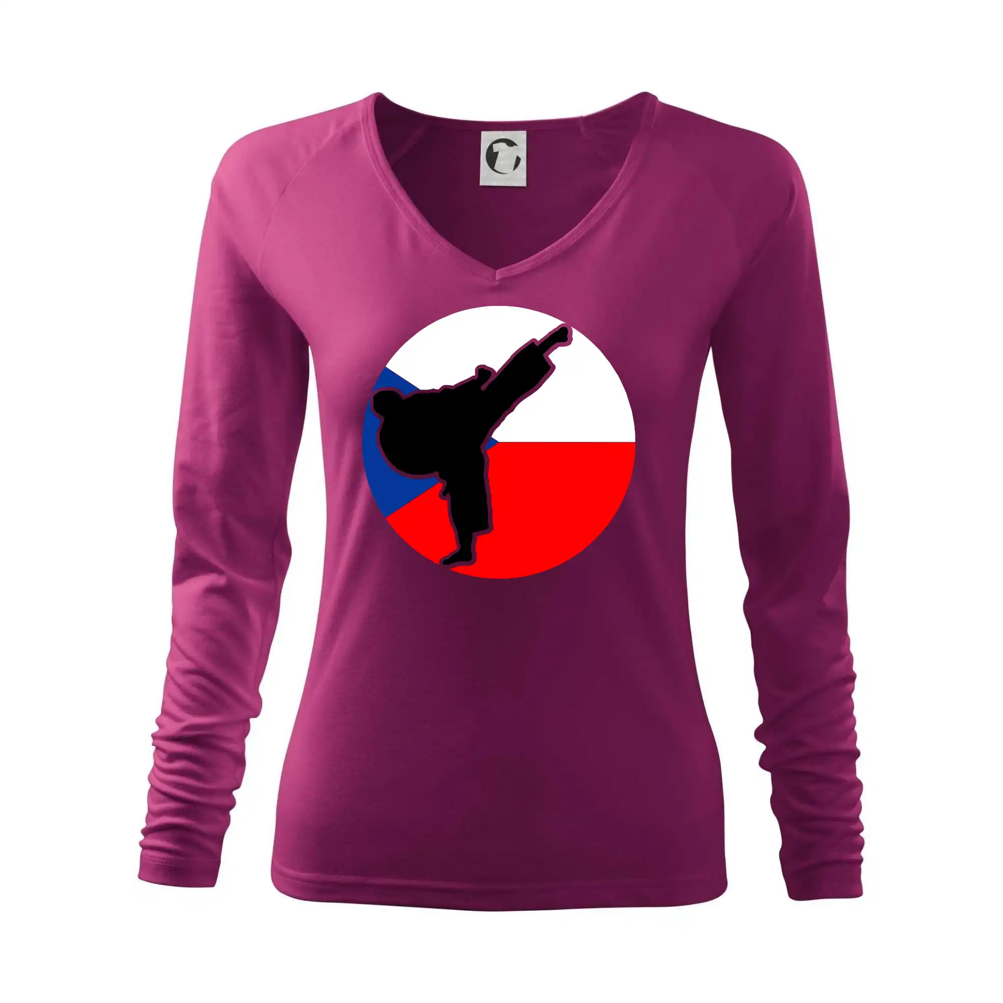 Tričká Karate - Karate CZ vlajka - Tričko dámske Elegance