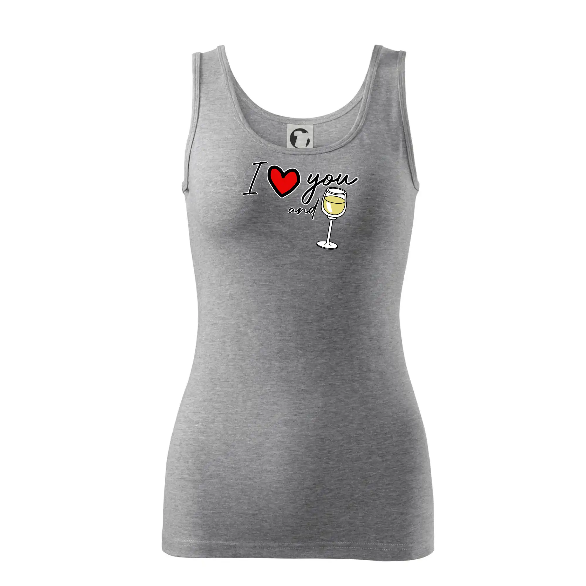 I love you and white wine - Dámske tielko