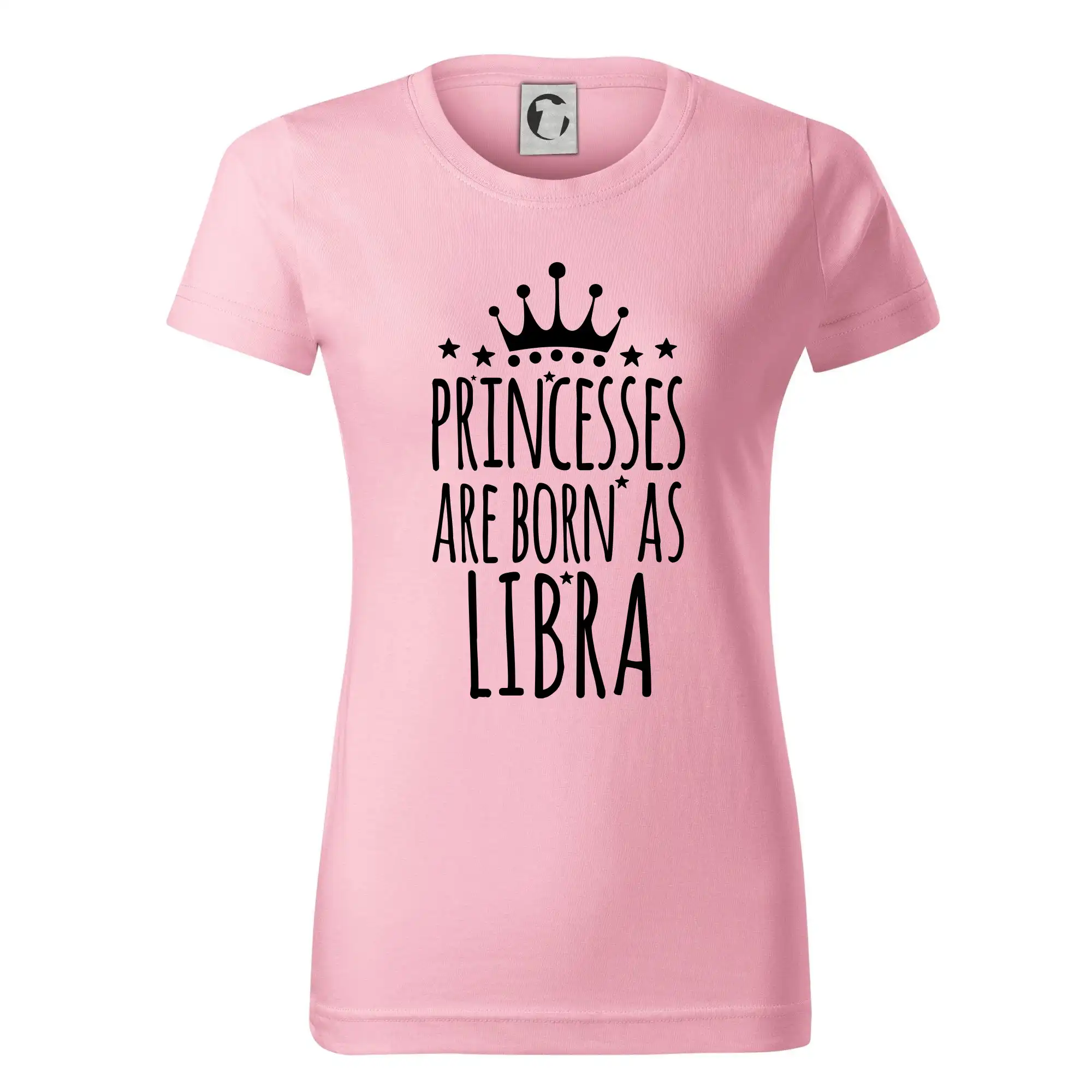 Tričká váhy - Princesses are born as Libra - Váhy - Dámske tričko basic - ľahko voľnejšie a dlhšie
