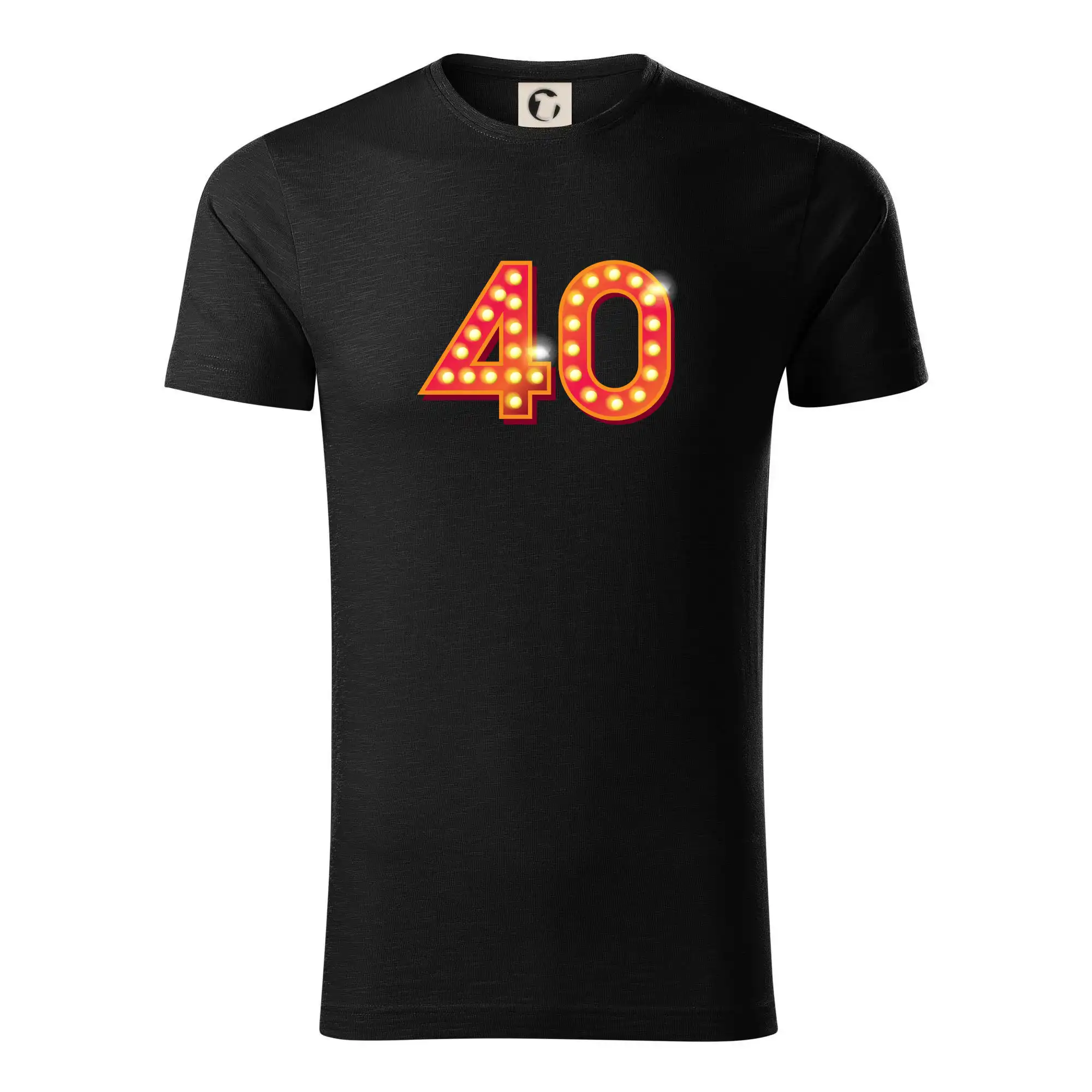 Tričko k štyridsiatke - Čísla žiarovky 40 - Tričko z organickej bavlny