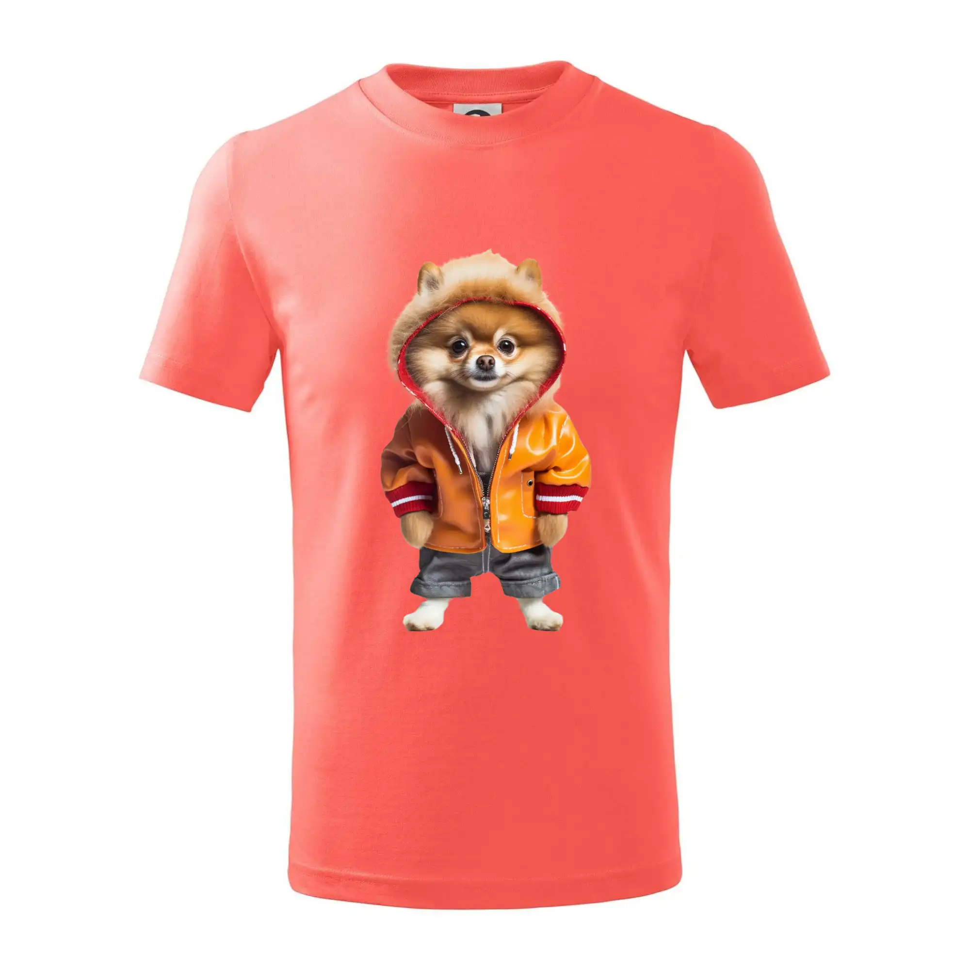 Ostatné psie plemená - Pomeranian v bunde - Tričko detské bavlnené