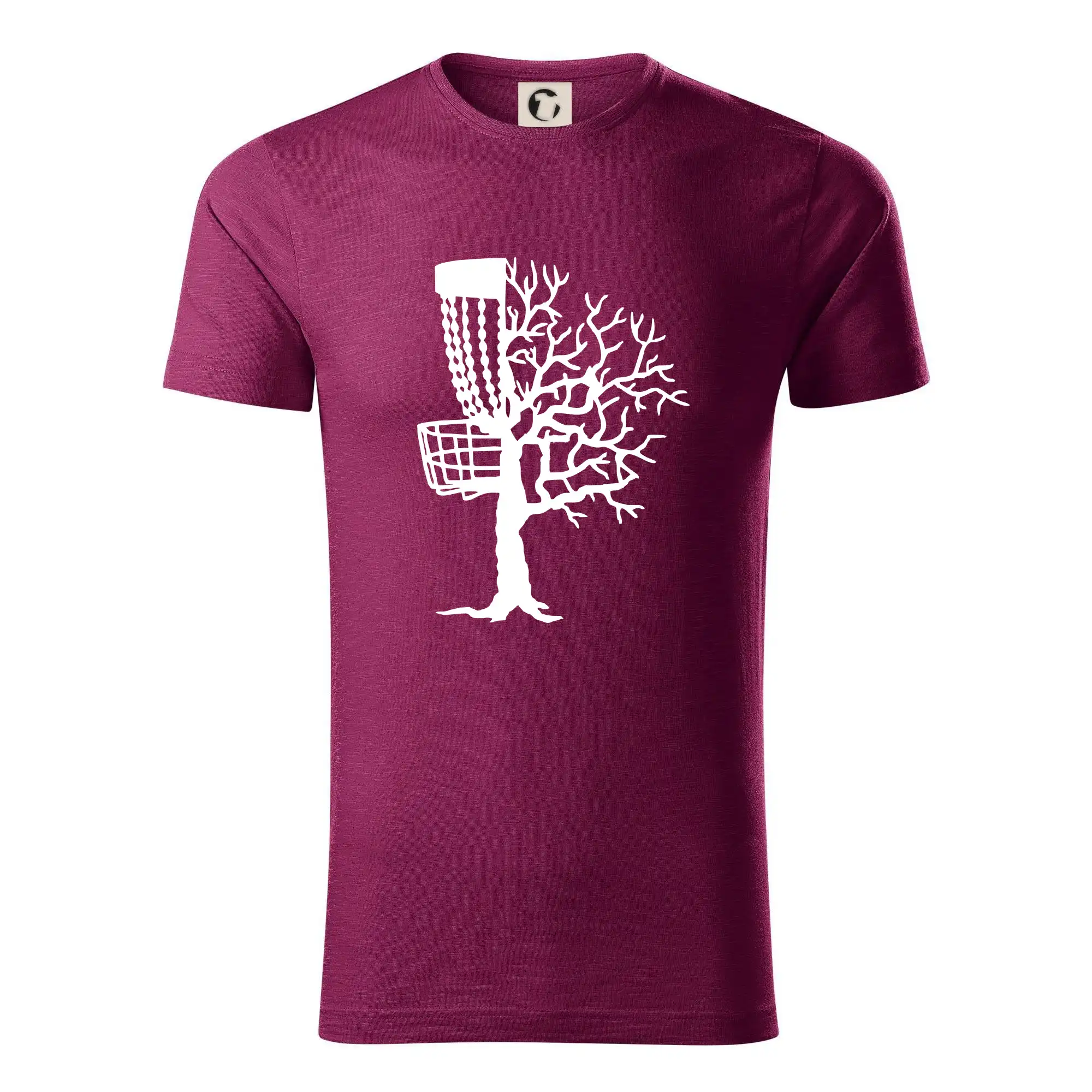 Disc golf pozor strom - Tričko z organickej bavlny