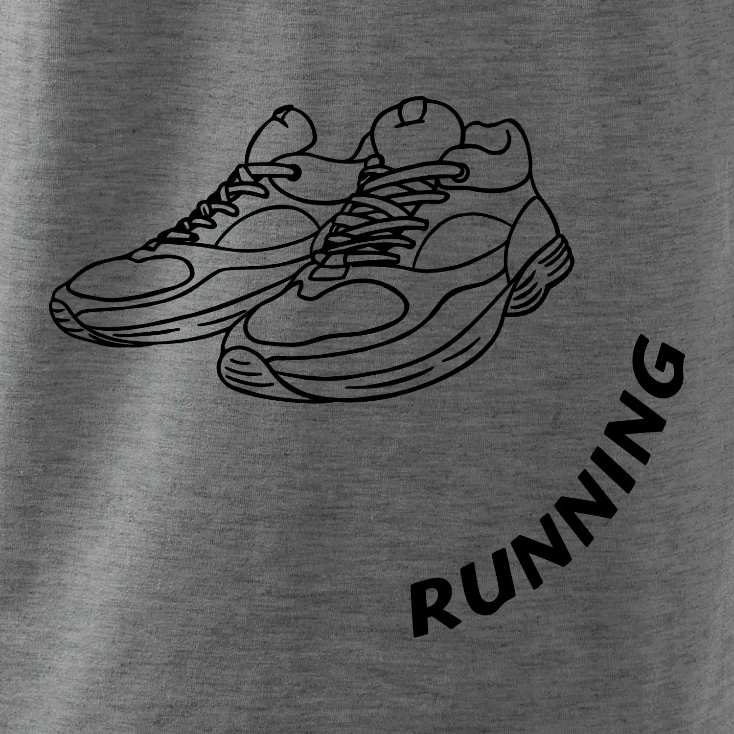 Running nápis šikmo