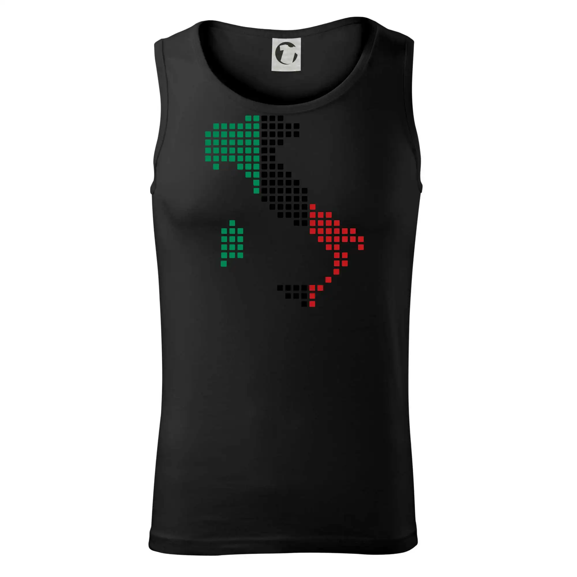 Itálie obrys vlajka