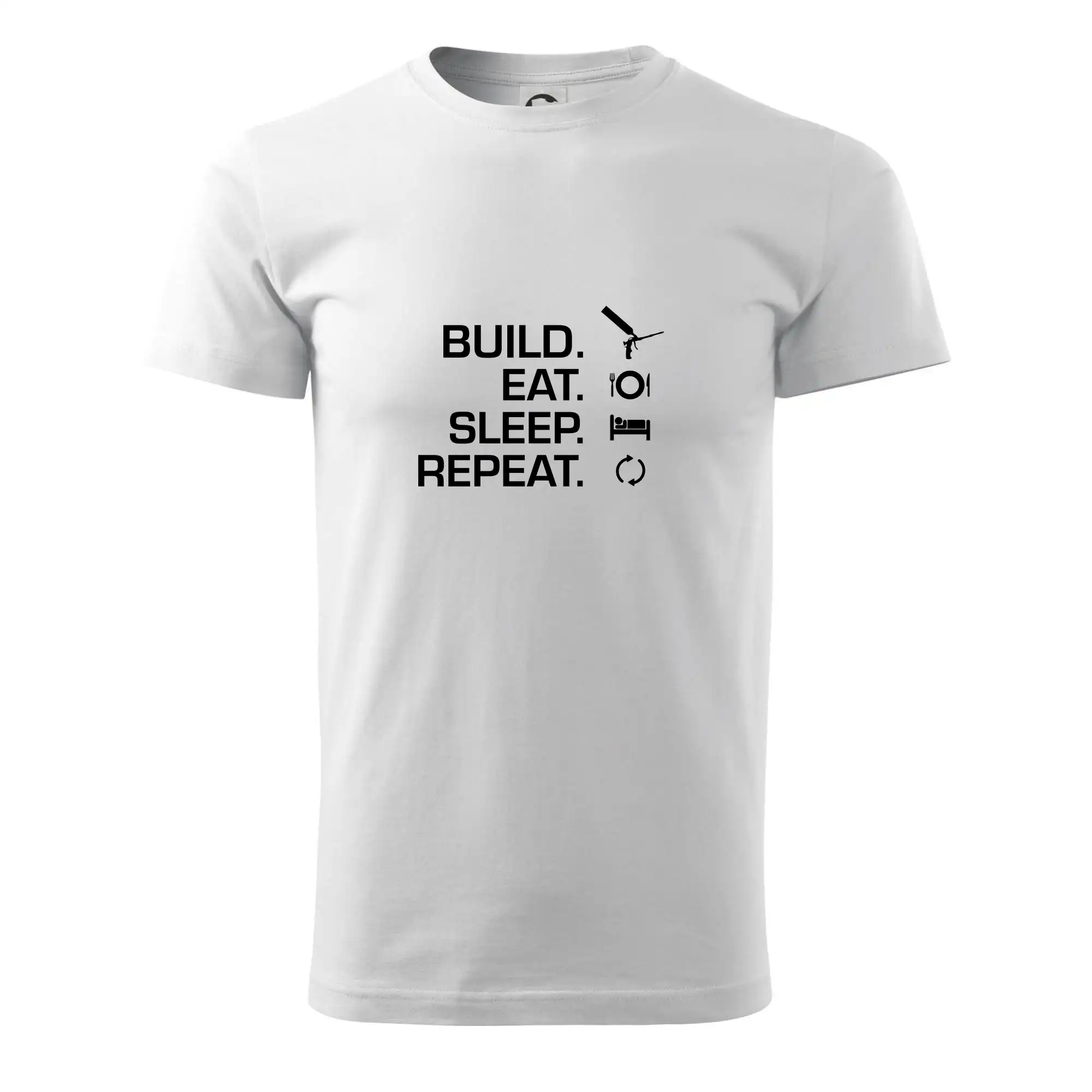 Build eat sleep repeat - montážní pěna