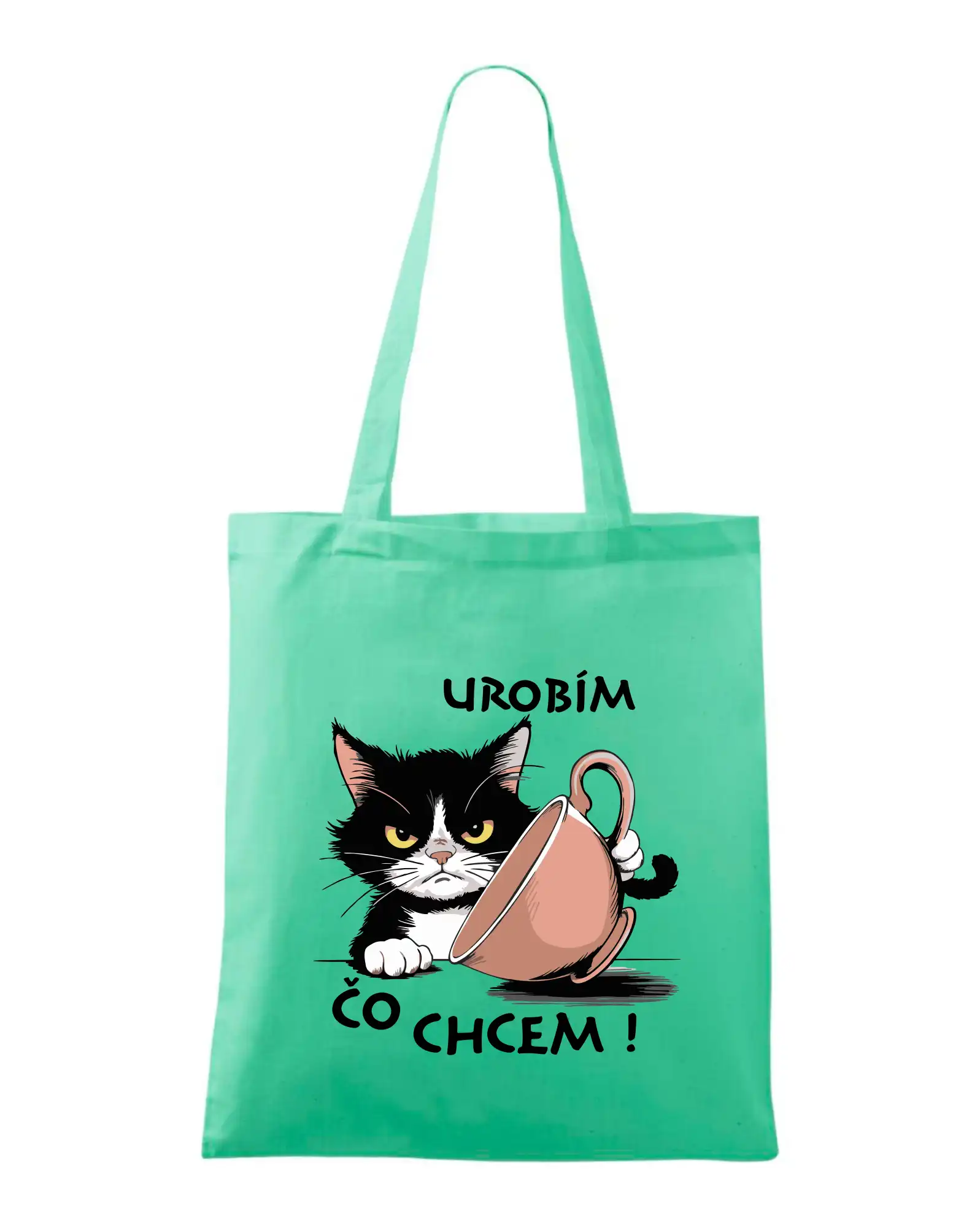 Vtipná tričká s mačkou - Mačka urobím čo chcem - Taška bavlnená