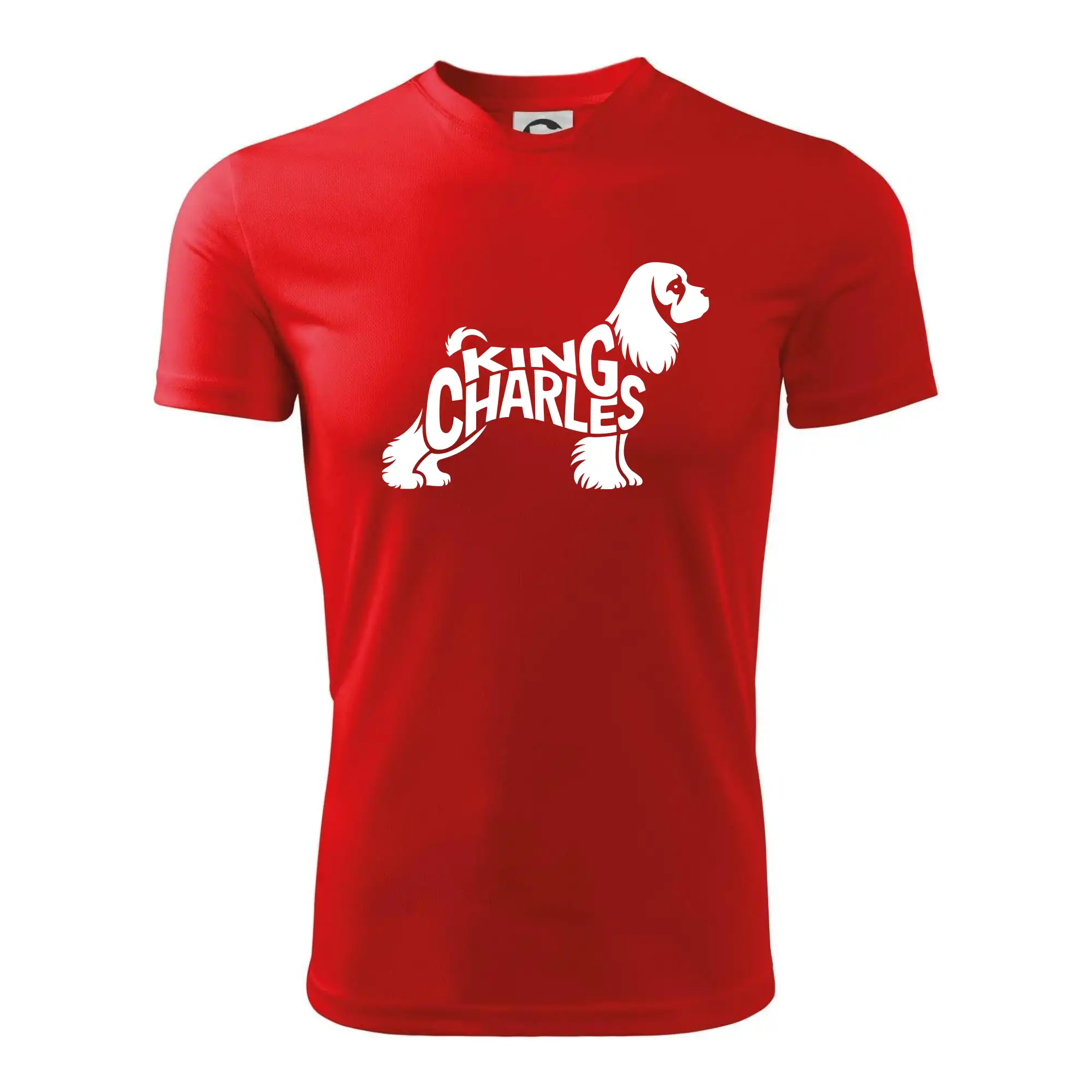 Kavalír king Charles španěl nápis v těle