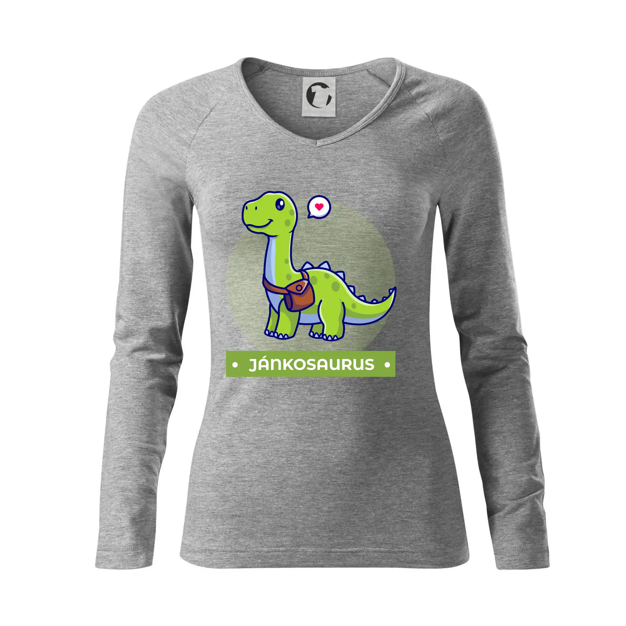 Detské tričká, mikiny a body s originálnymi potlačami | Veselé motívy pre chlapcov aj dievčatá - Dinosaurie mená - zelený dinosaurus - Tričko dámske Elegance