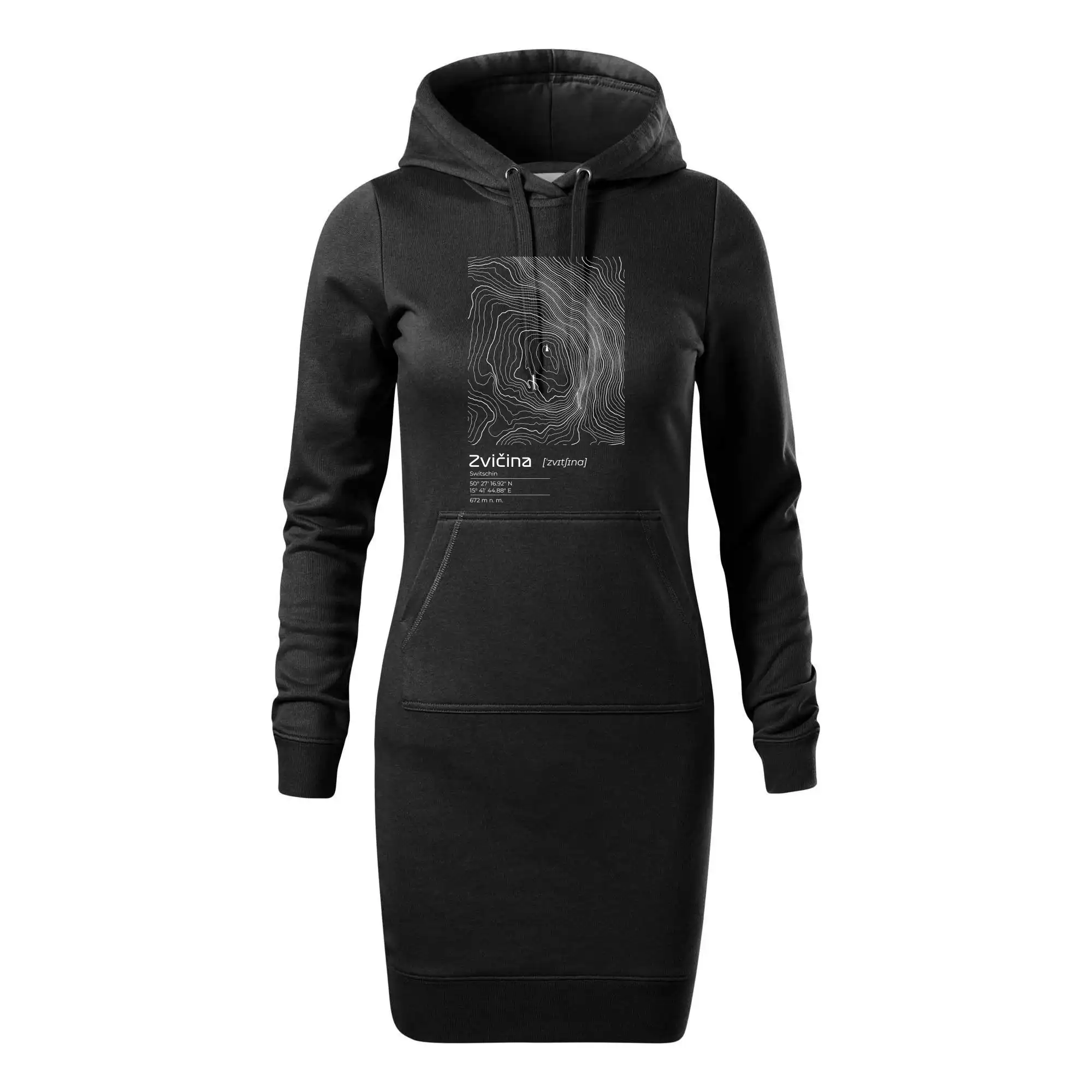 Zvičina - vrstevnice v obdélníku