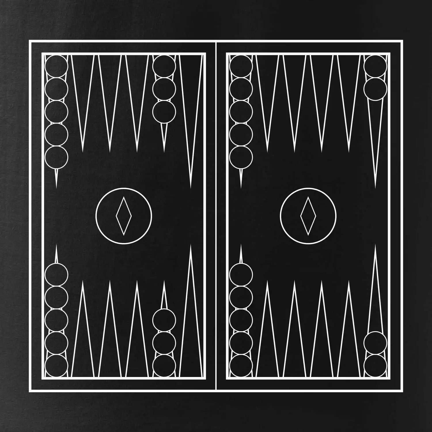 Backgammon černobílý