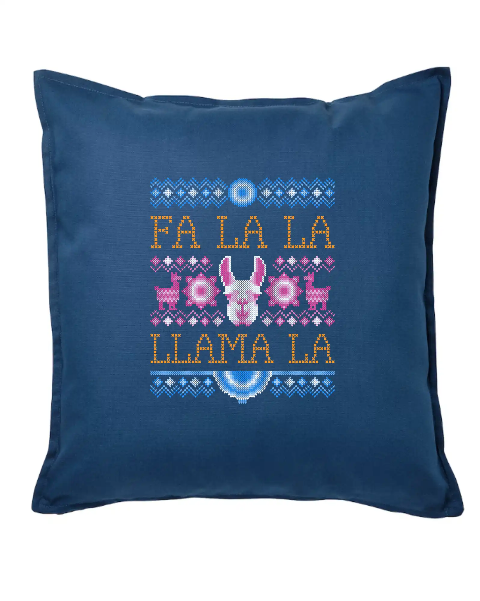 Vianočné tričká - Fa la la LAMA la - Vankúš 50x50