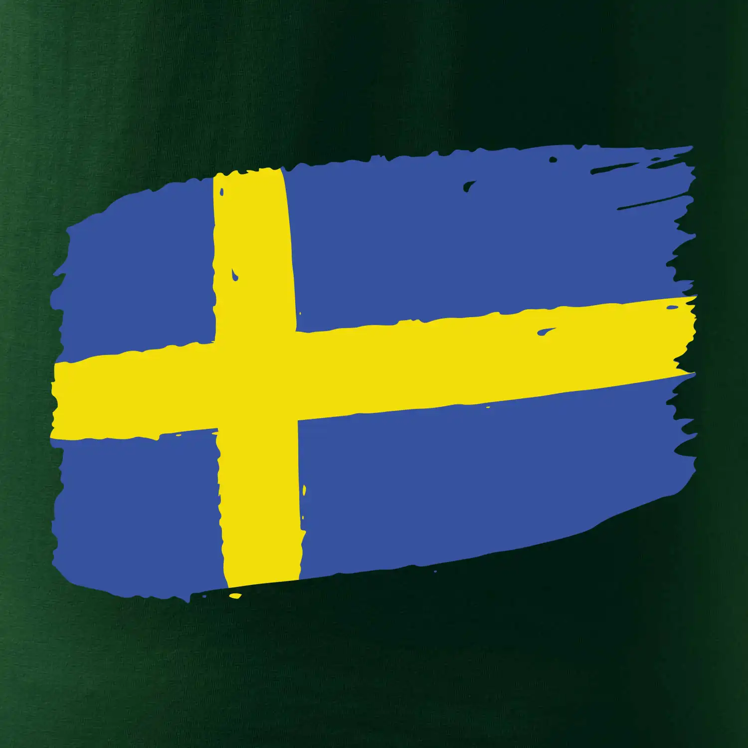 Švédsko vlajka štětkou