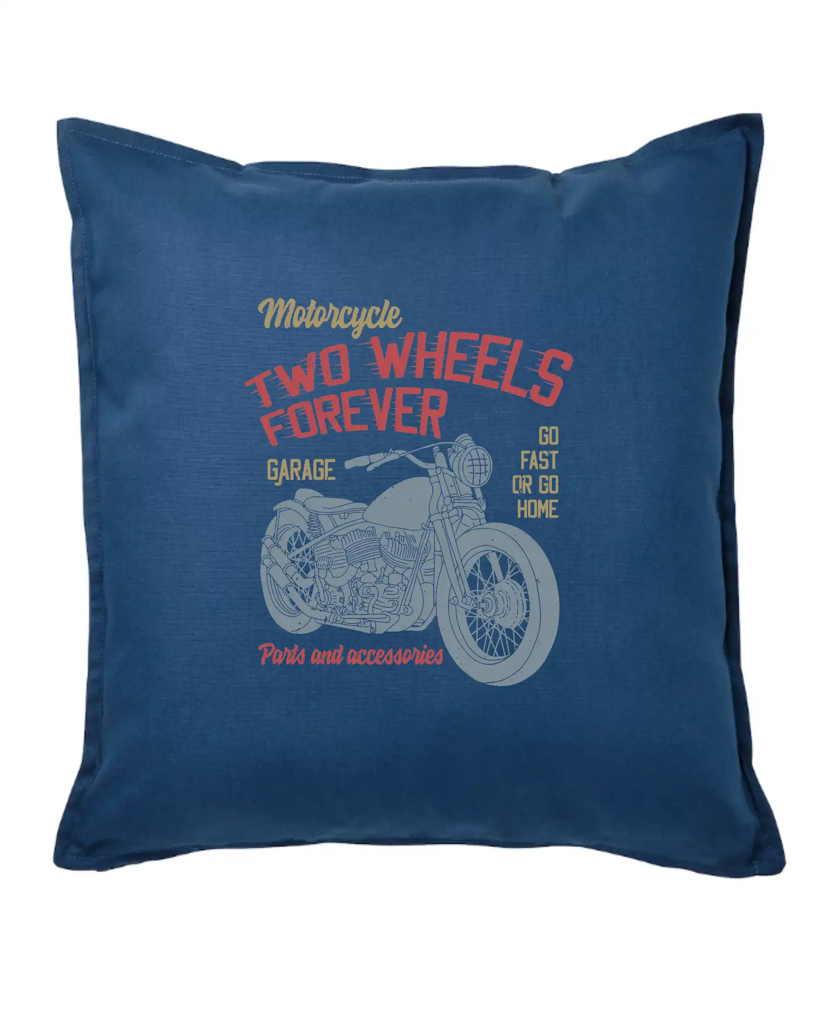 Tričká a mikiny s potlačou motoriek – pre pravých motorkárov - Two wheels forever go fast - Vankúš 50x50