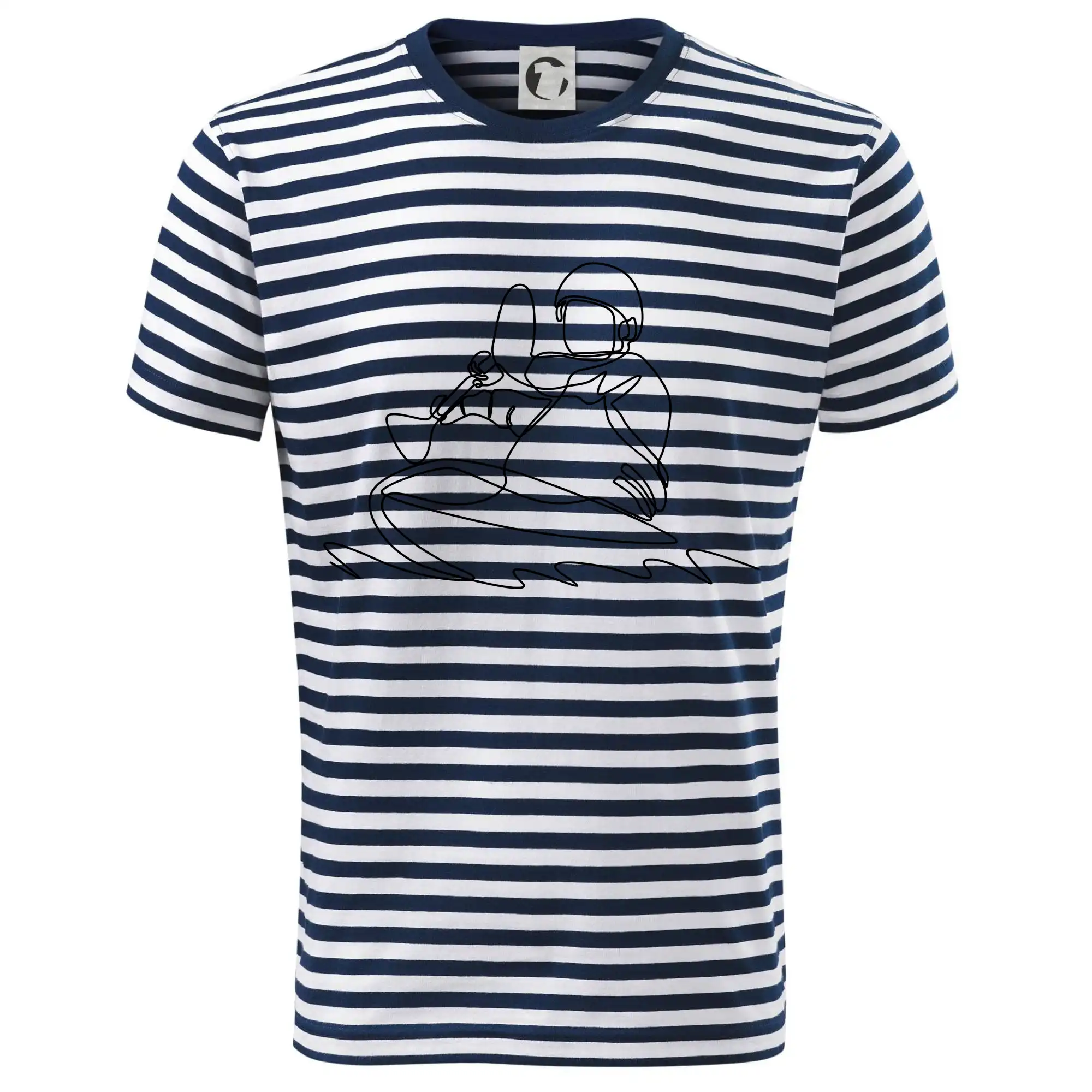 Tričká a mikiny s obrázkami jedným ťahom - Kajak na vode jedným ťahom - Dětské triko na vodu