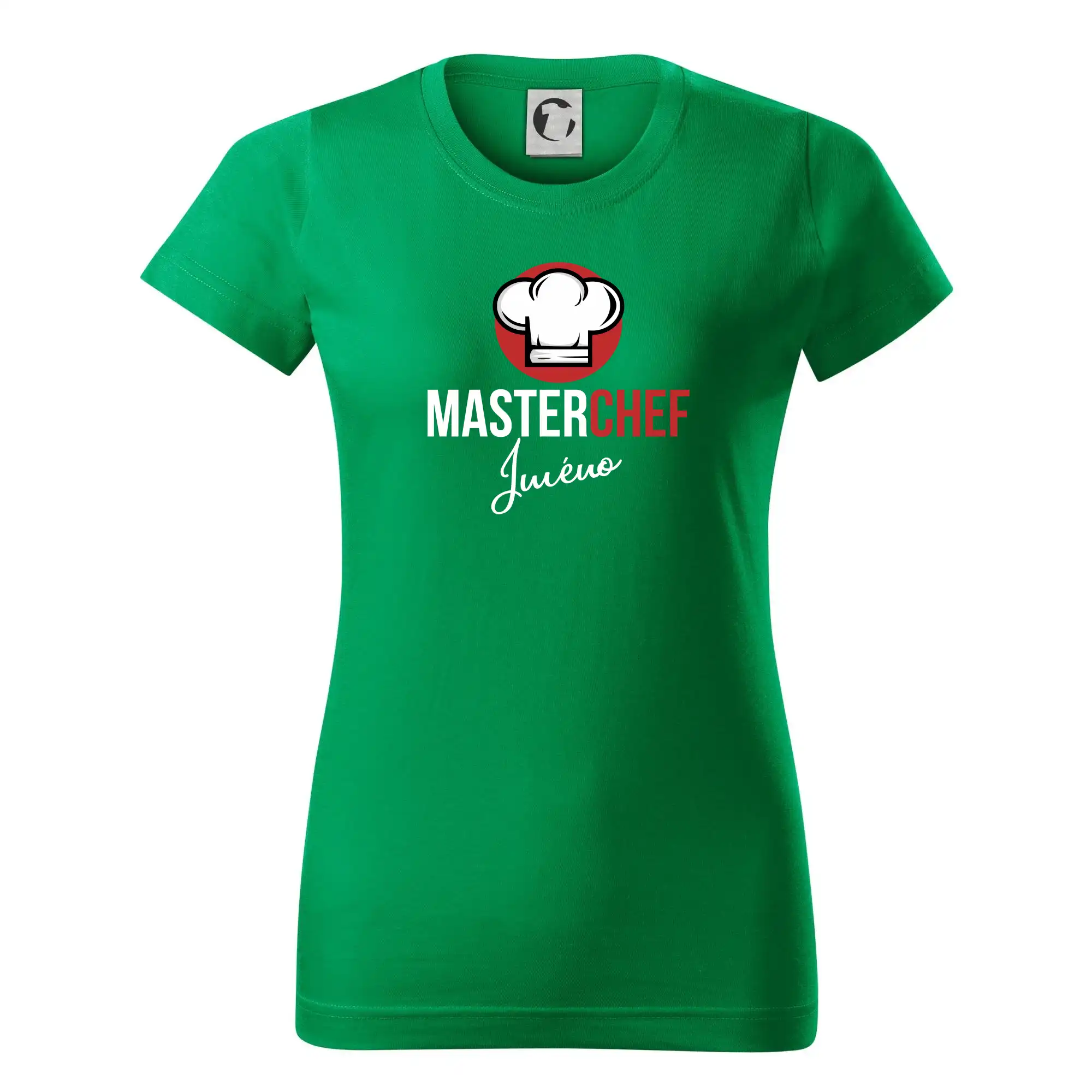 Kuchár a pekár - Master Chef čiapky - vlastné meno - Dámske tričko basic - ľahko voľnejšie a dlhšie