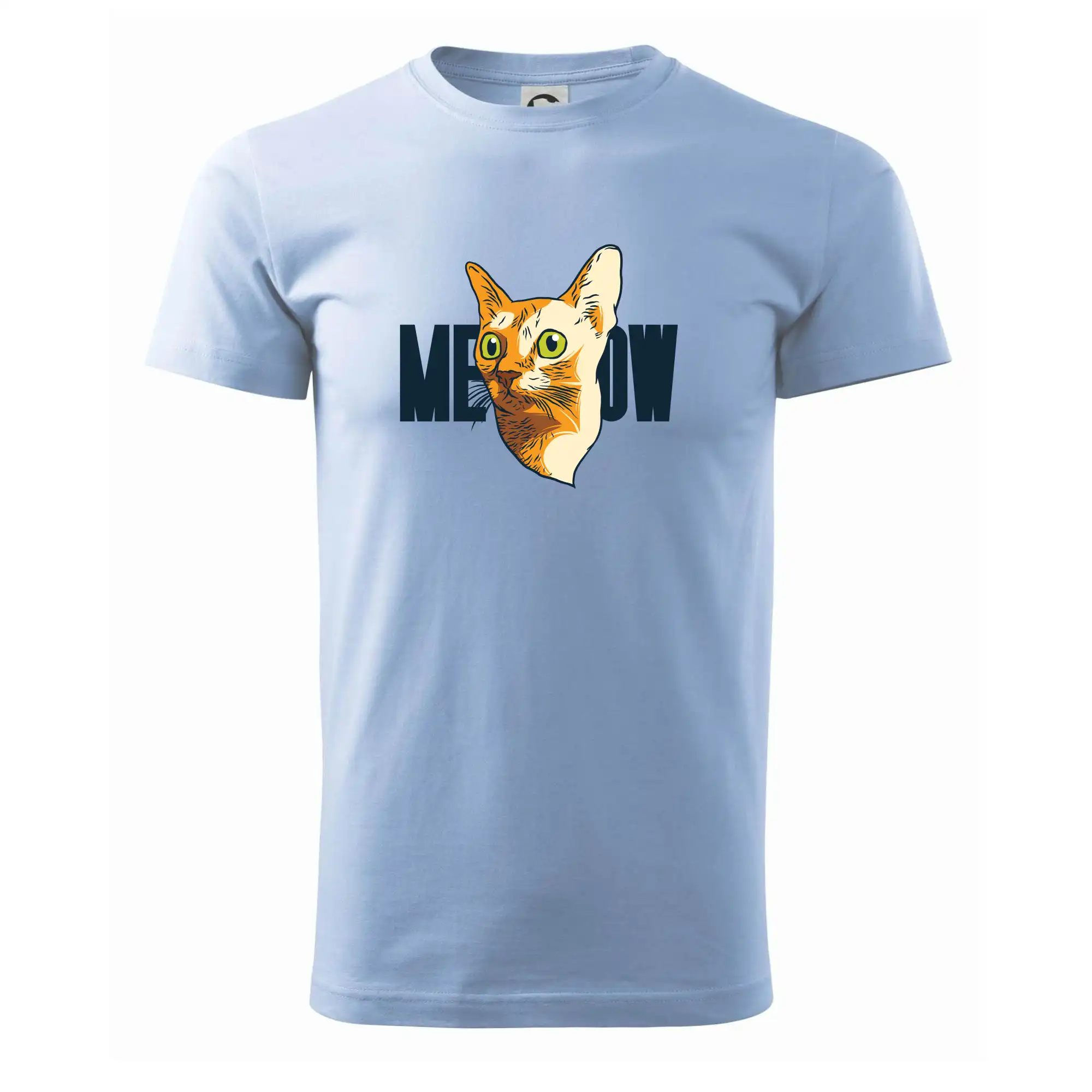 Vtipná tričká s mačkou - Mačka meow - Pánske tričko nižšej gramáže