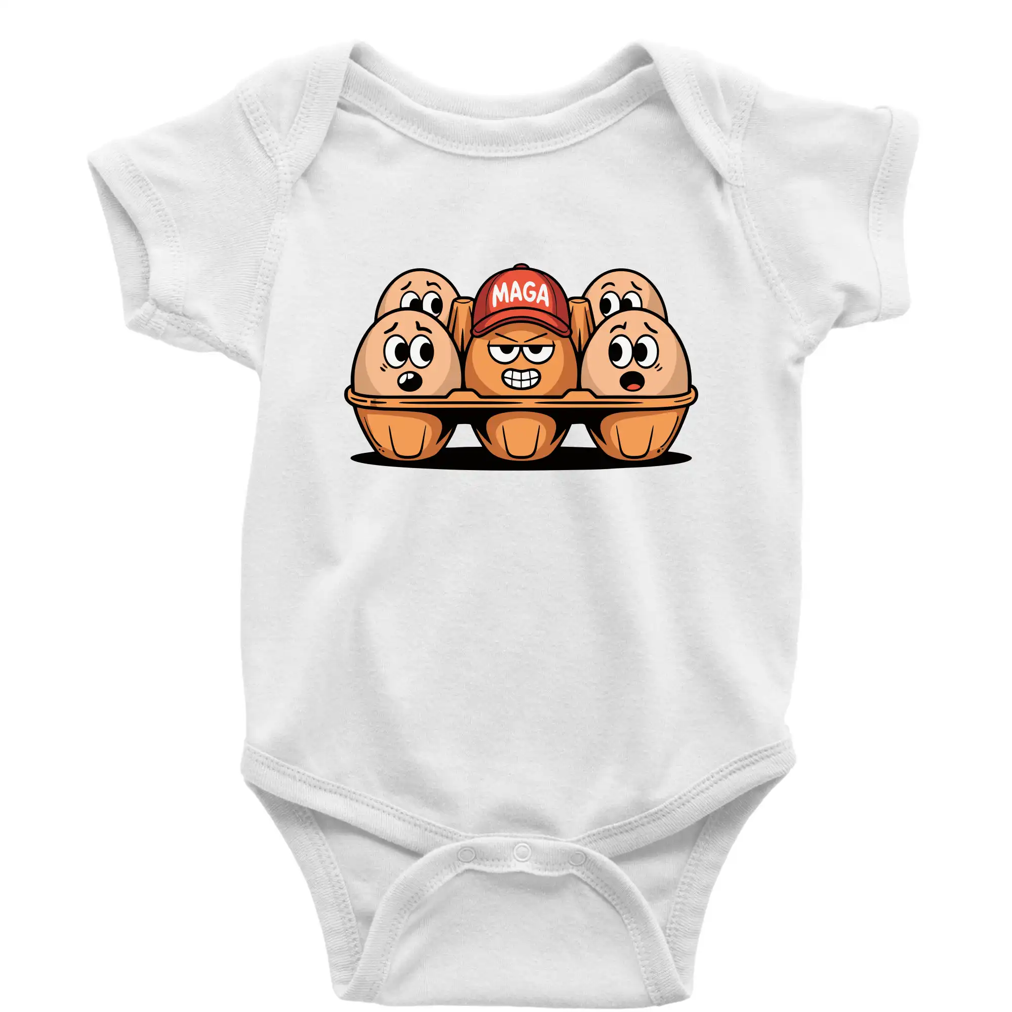 Politické tričká - Trumps Eggs - Body dojčenské s krátkym rukávom