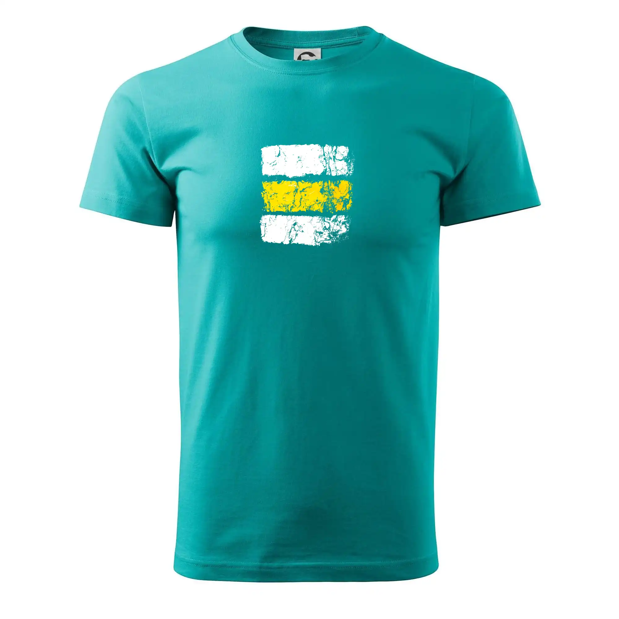 Trička pre cestovateľov - Turistická značka - žltá - Pánske tričko nižšej gramáže