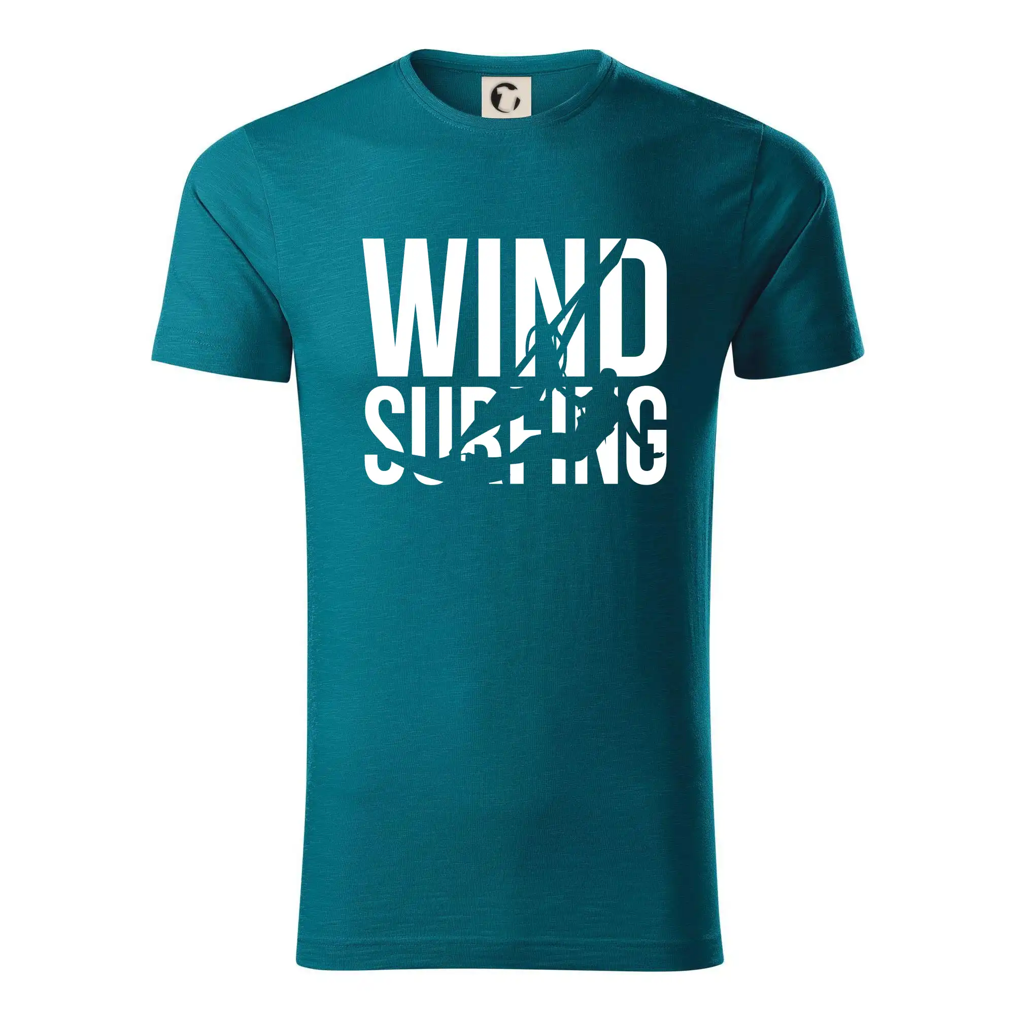 Surferske tričká - Windsurfing nápis - Tričko z organickej bavlny