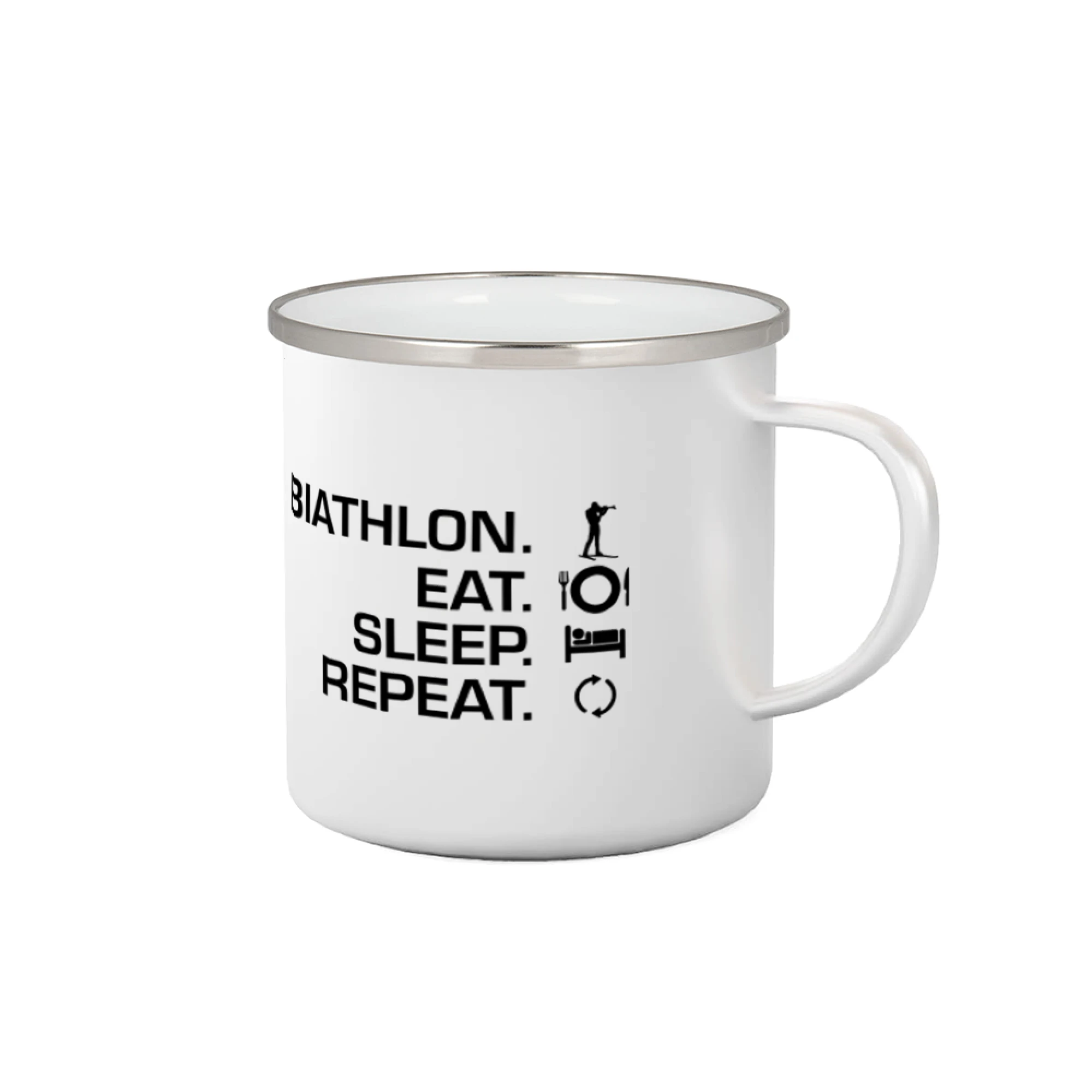 Lyže a Snowboard - Biathlon Eat Sleep Repeat - Plecháčik