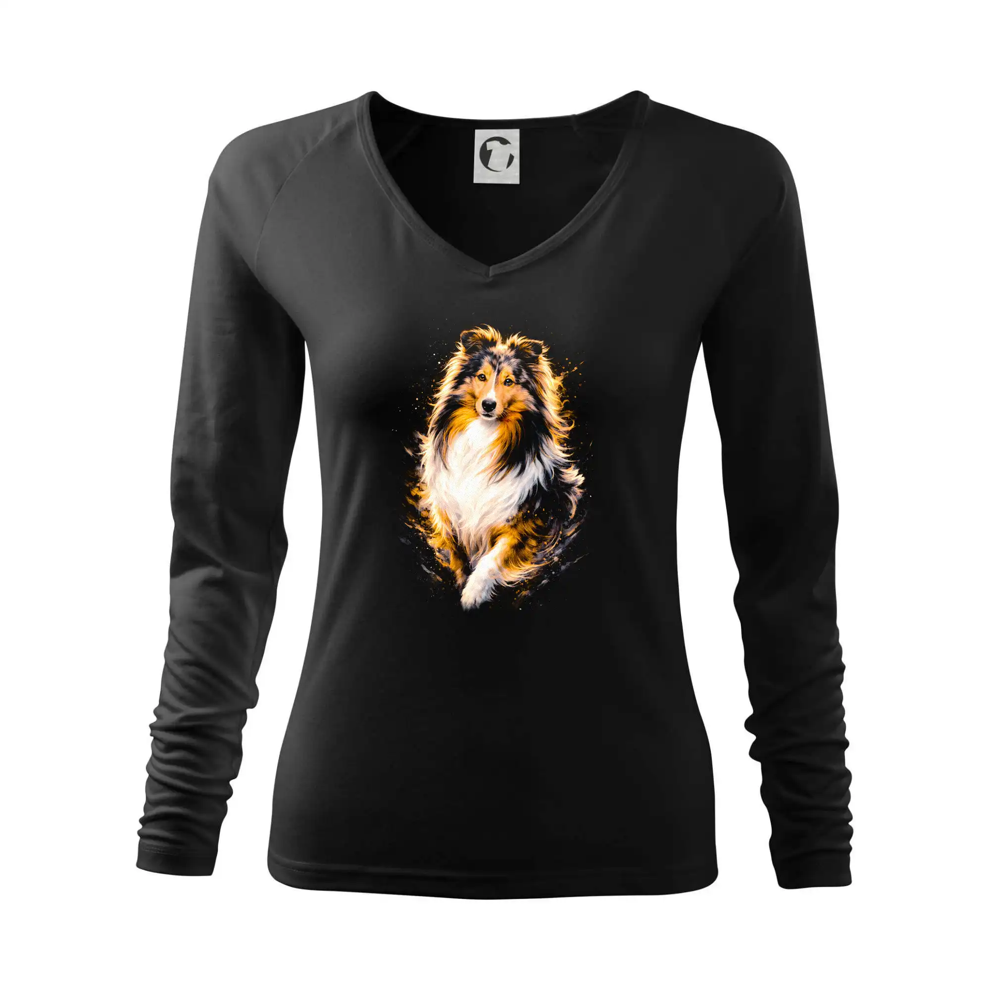 Ostatné psie plemená - Obrázok poltón Šeltia - Tričko dámske Elegance