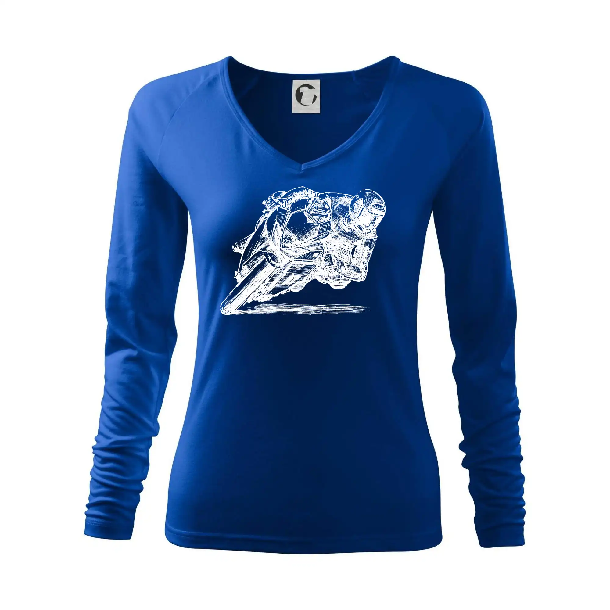 Tričká a mikiny s potlačou motoriek – pre pravých motorkárov - Motorkár skica - Tričko dámske Elegance