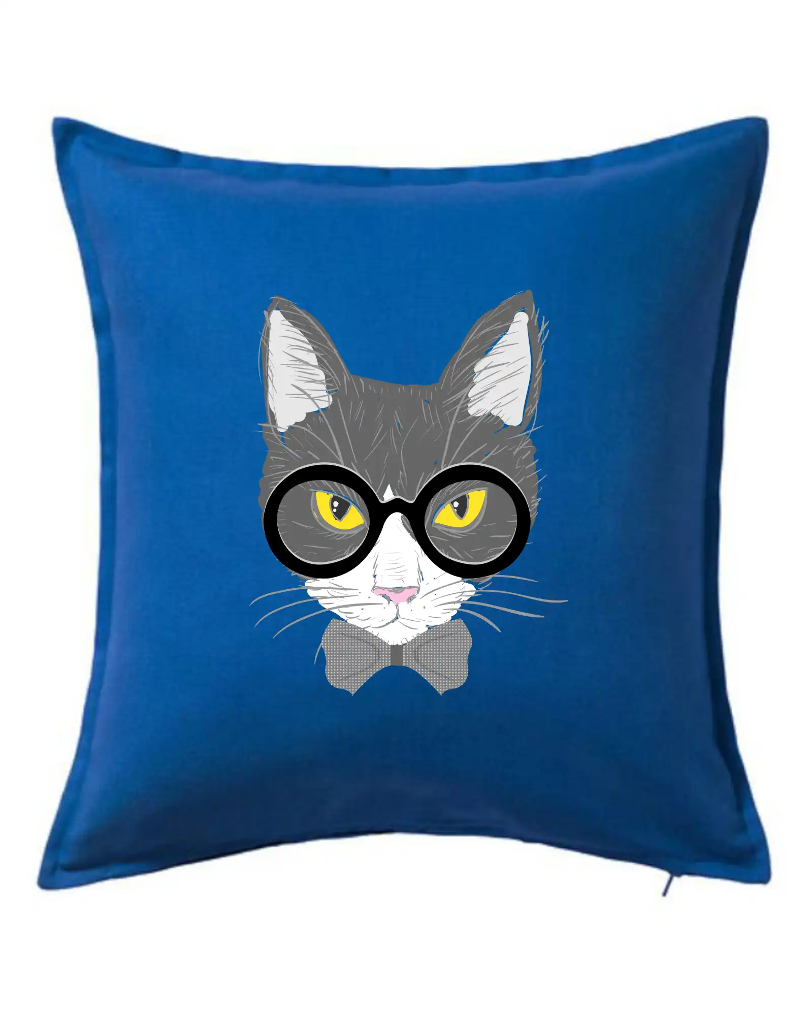 Vtipná tričká s mačkou - Hipster Mikeš - Vankúš 50x50