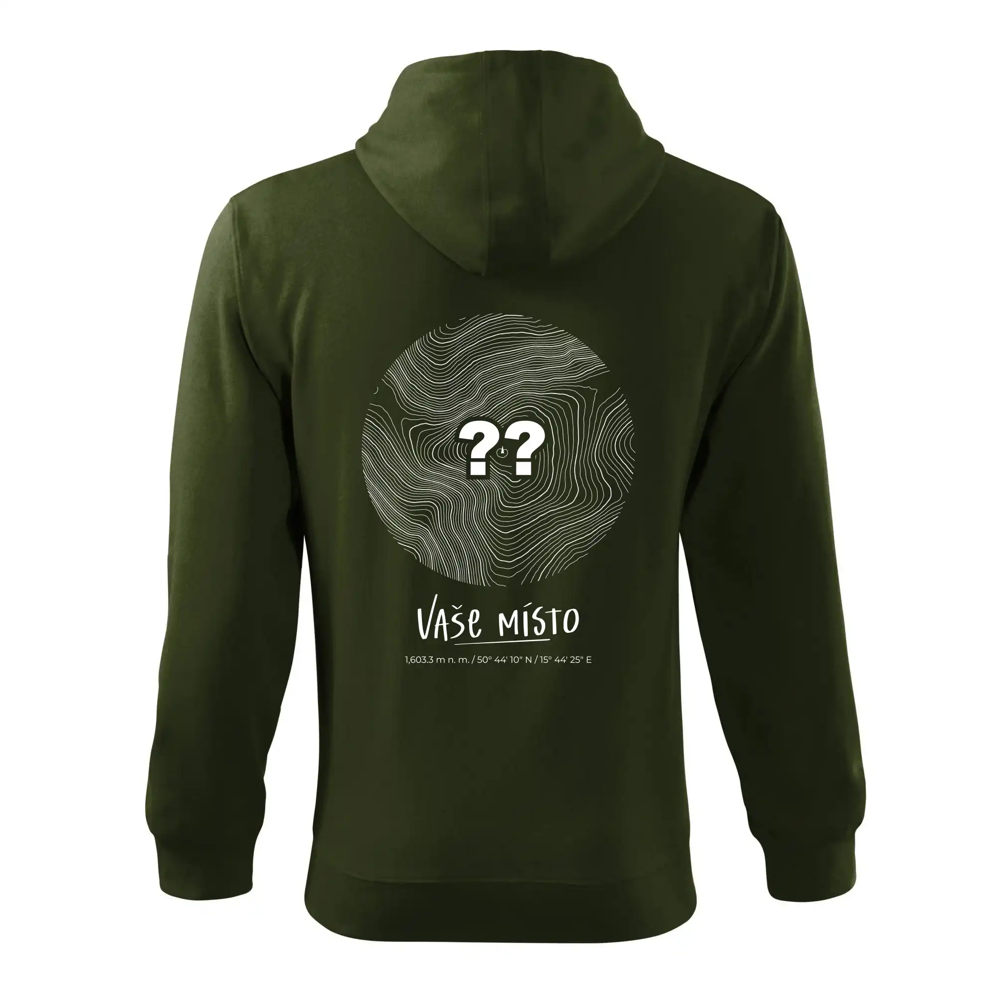 Vaše místo - vrstevnice v kruhu