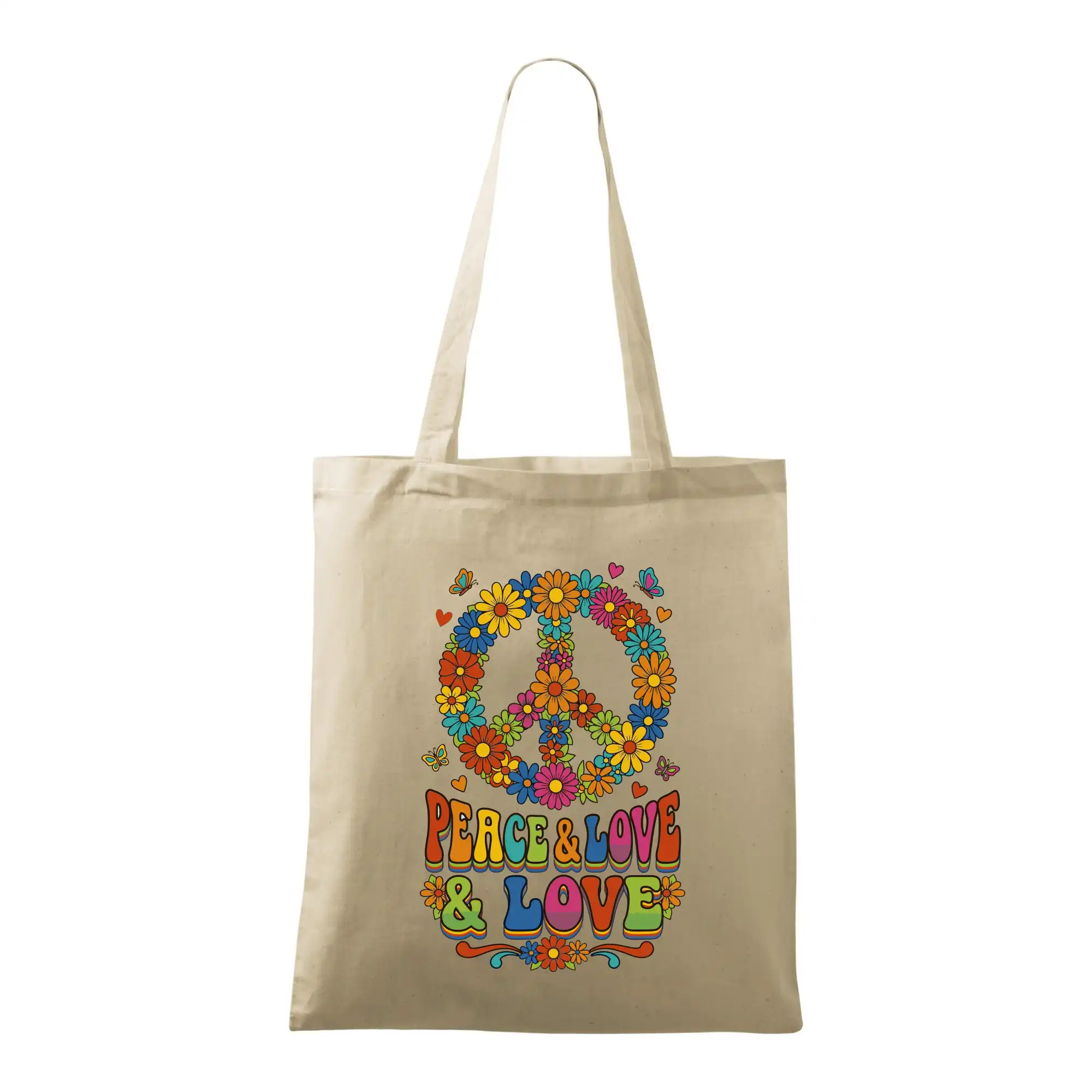 Peace and love - na výšku s květy
