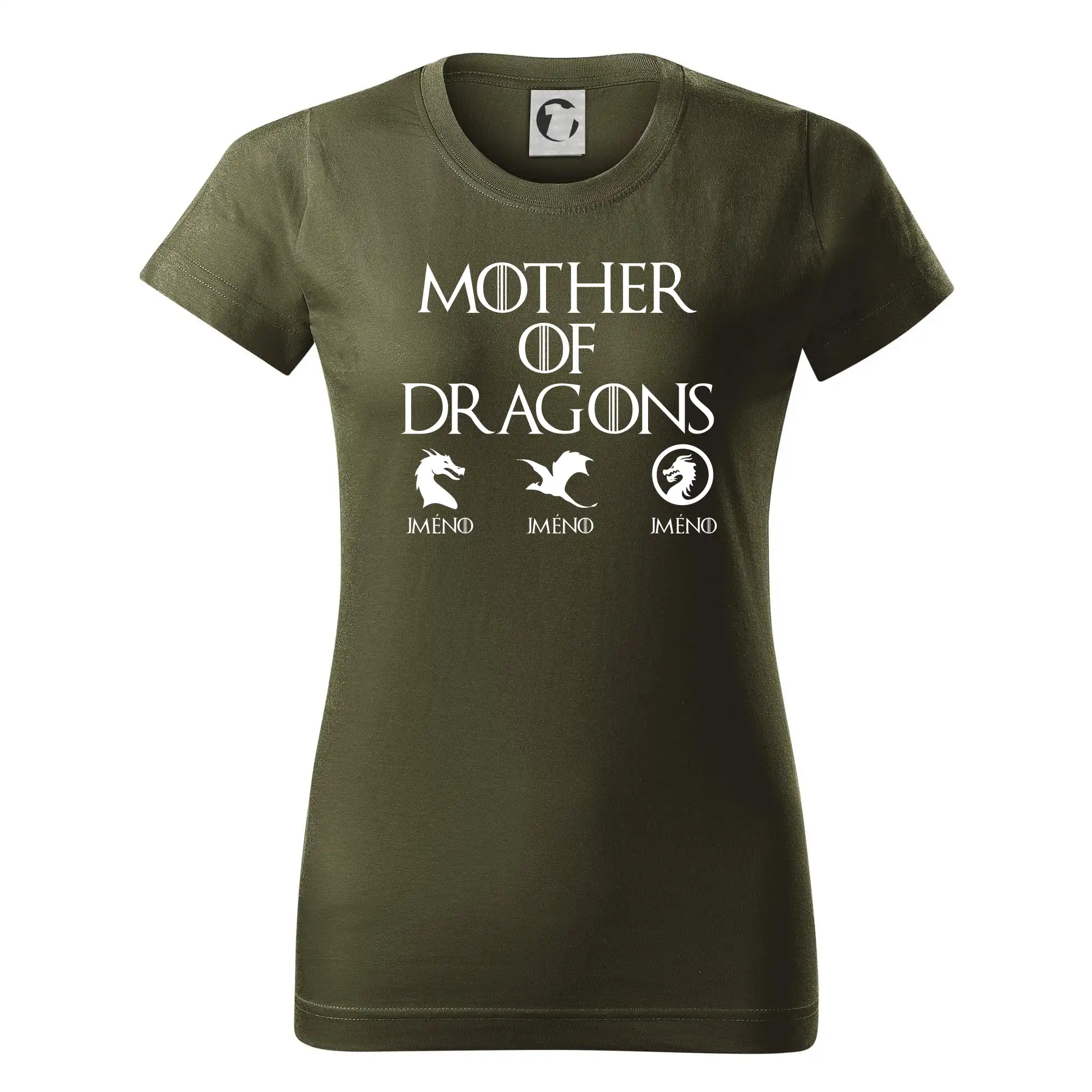 Tričká a mikiny pre mamičky - Mother of dragons - Dámske tričko basic - ľahko voľnejšie a dlhšie