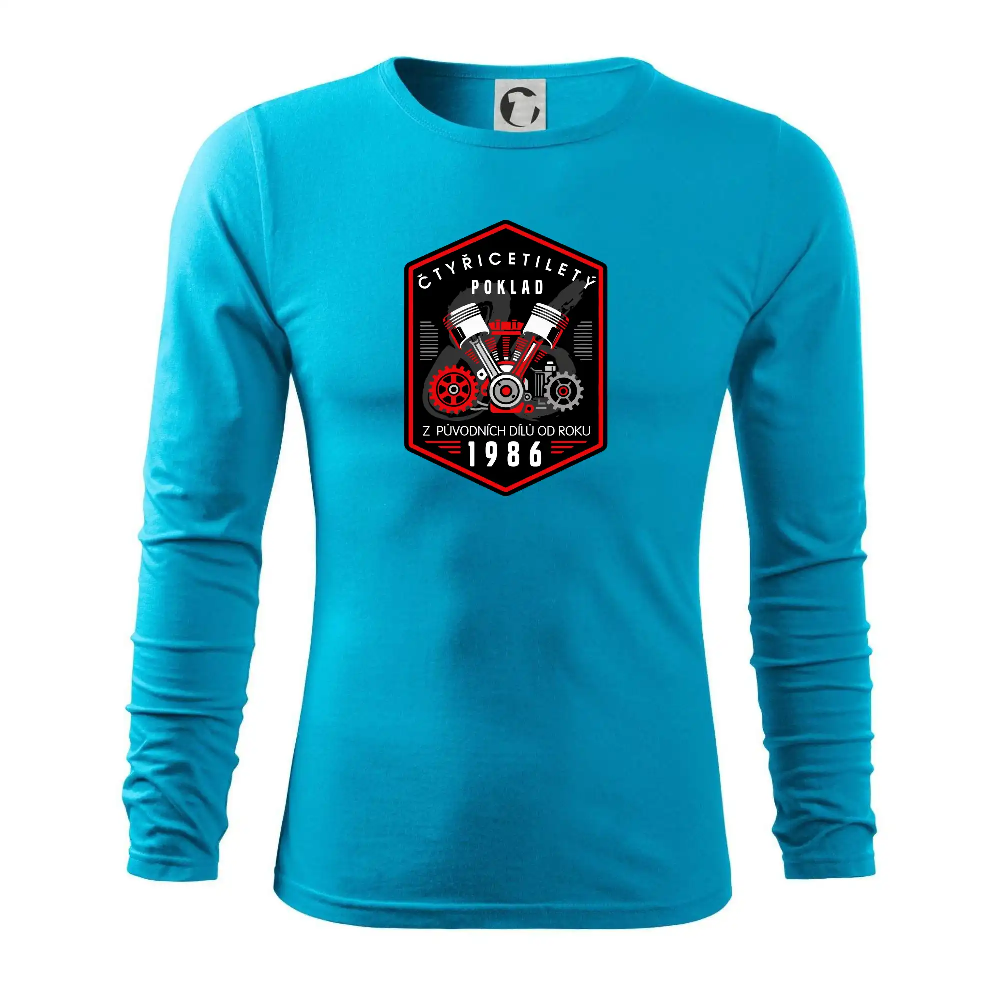Trička s ročníkom 1986 - Čtyřicetiletý poklad z původních dílů 1986 - Tričko s dlhým rukávom FIT-T long sleeve