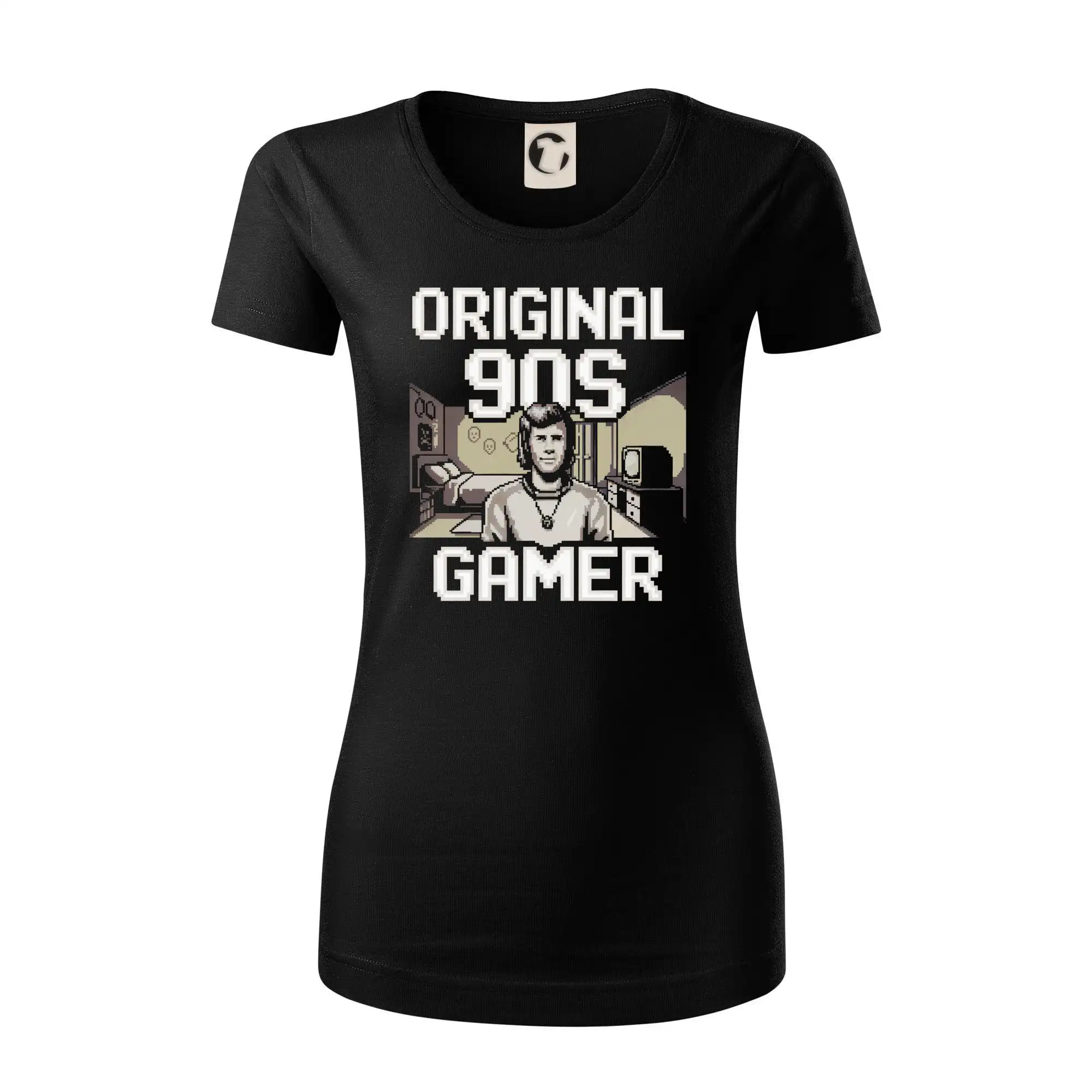 Tričká pre ajťákov - Original 90s gamer - béžový - Dámske tričko z organickej bavlny Origin (GOTS)