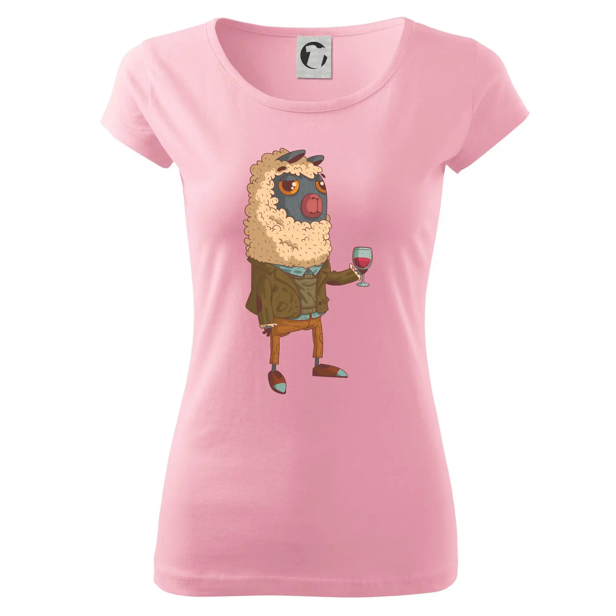 Alpaka s vínem muž