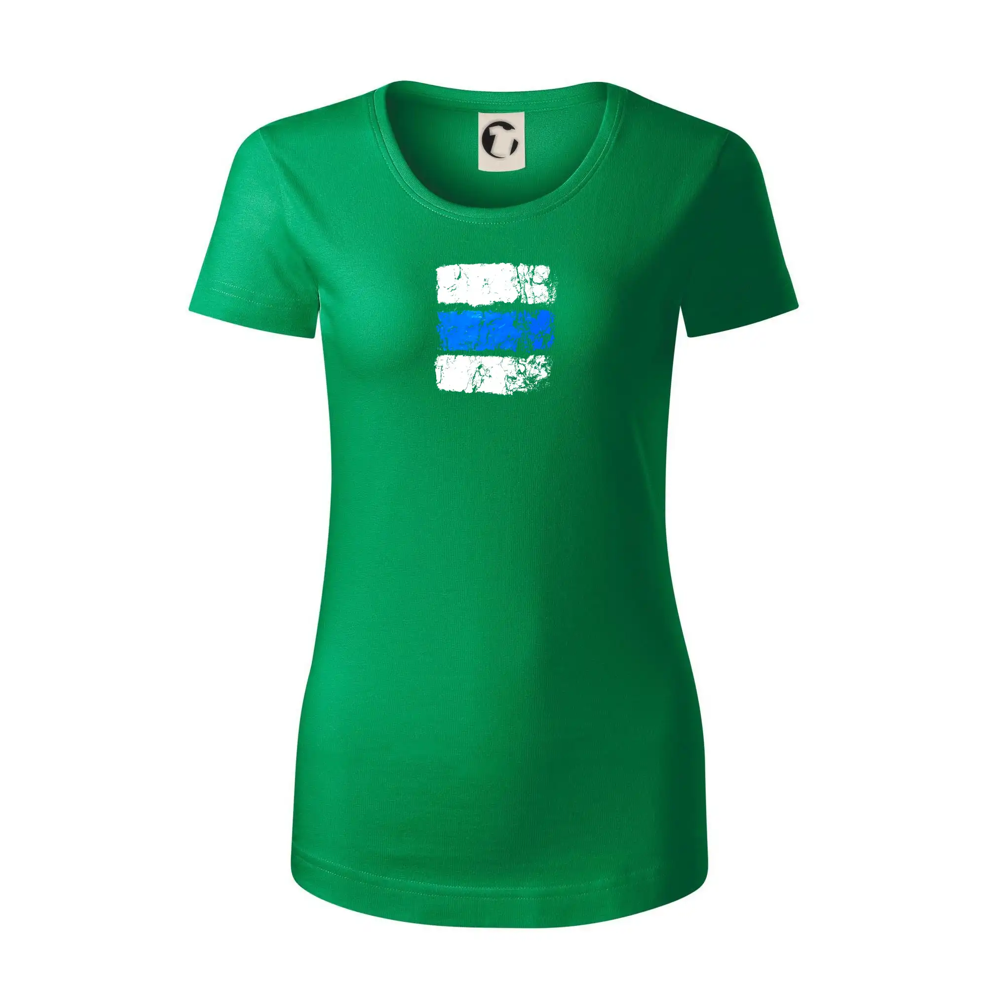 Trička pre cestovateľov - Turistická značka - modrá - Dámske tričko z organickej bavlny Origin (GOTS)