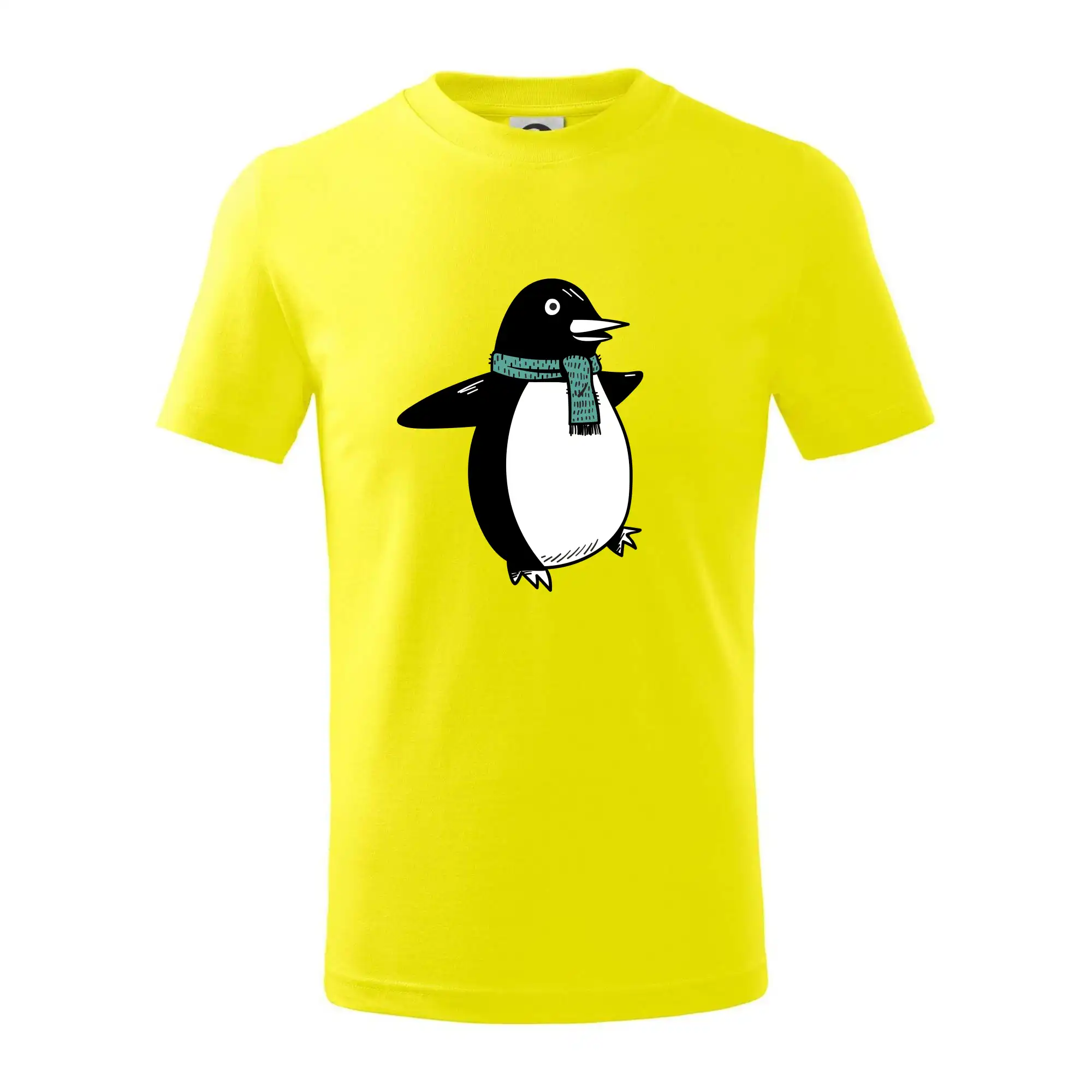 Tučňák se zelenou šálou