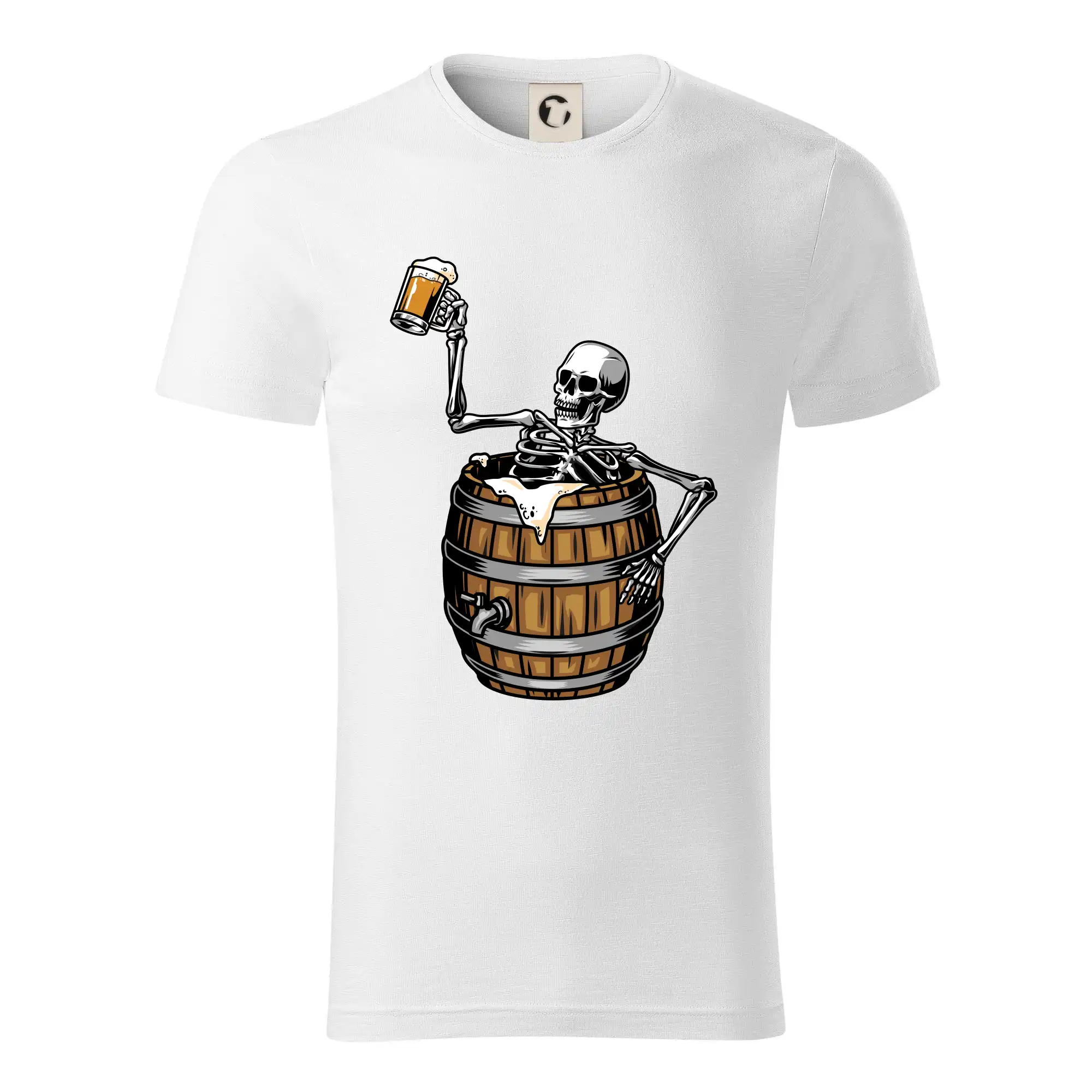 Vtipná tričká pre pivárov - Kostra pivo - Tričko z organickej bavlny