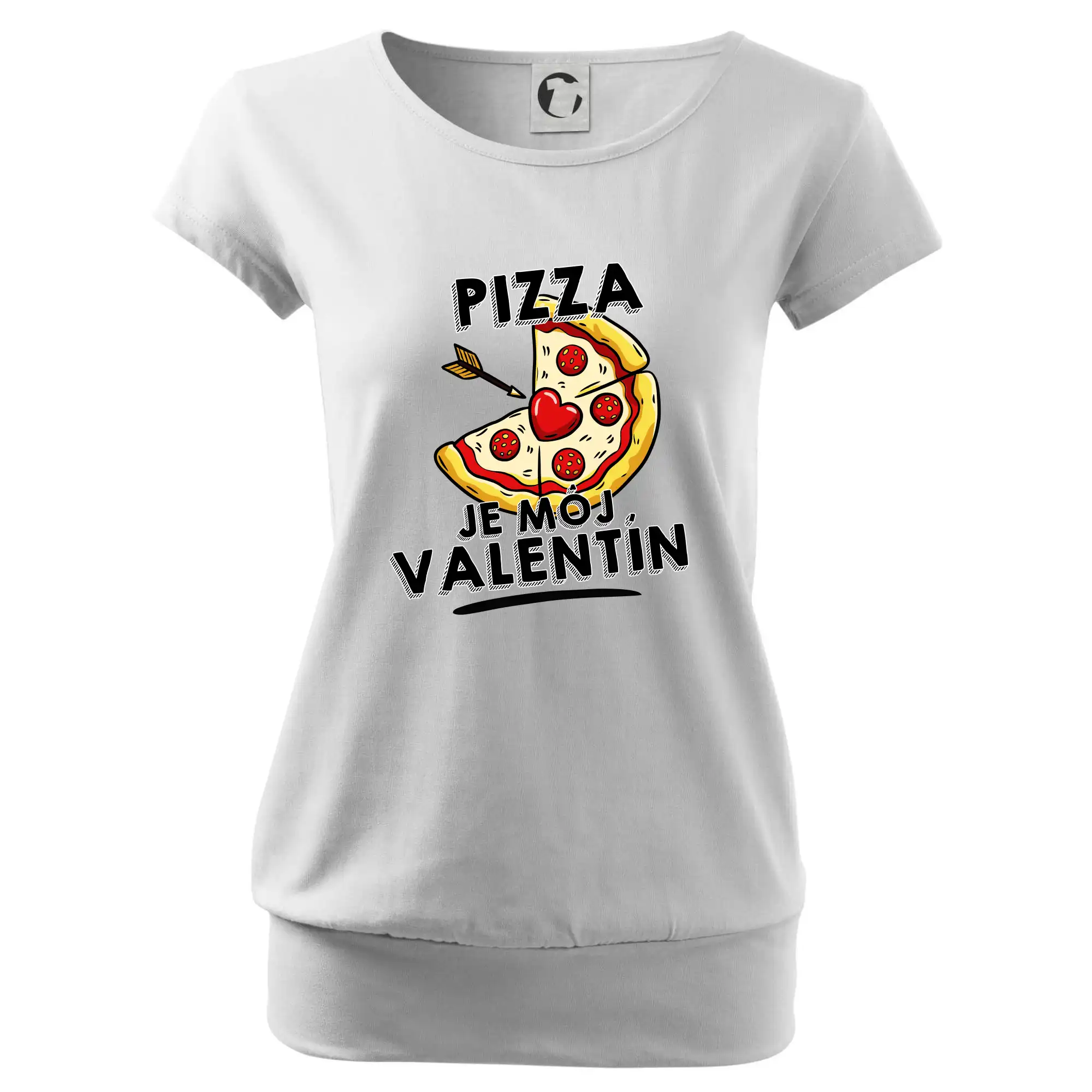 Tričká pre zamilovaných - Pizza je môj Valentín - Voľné tričko city