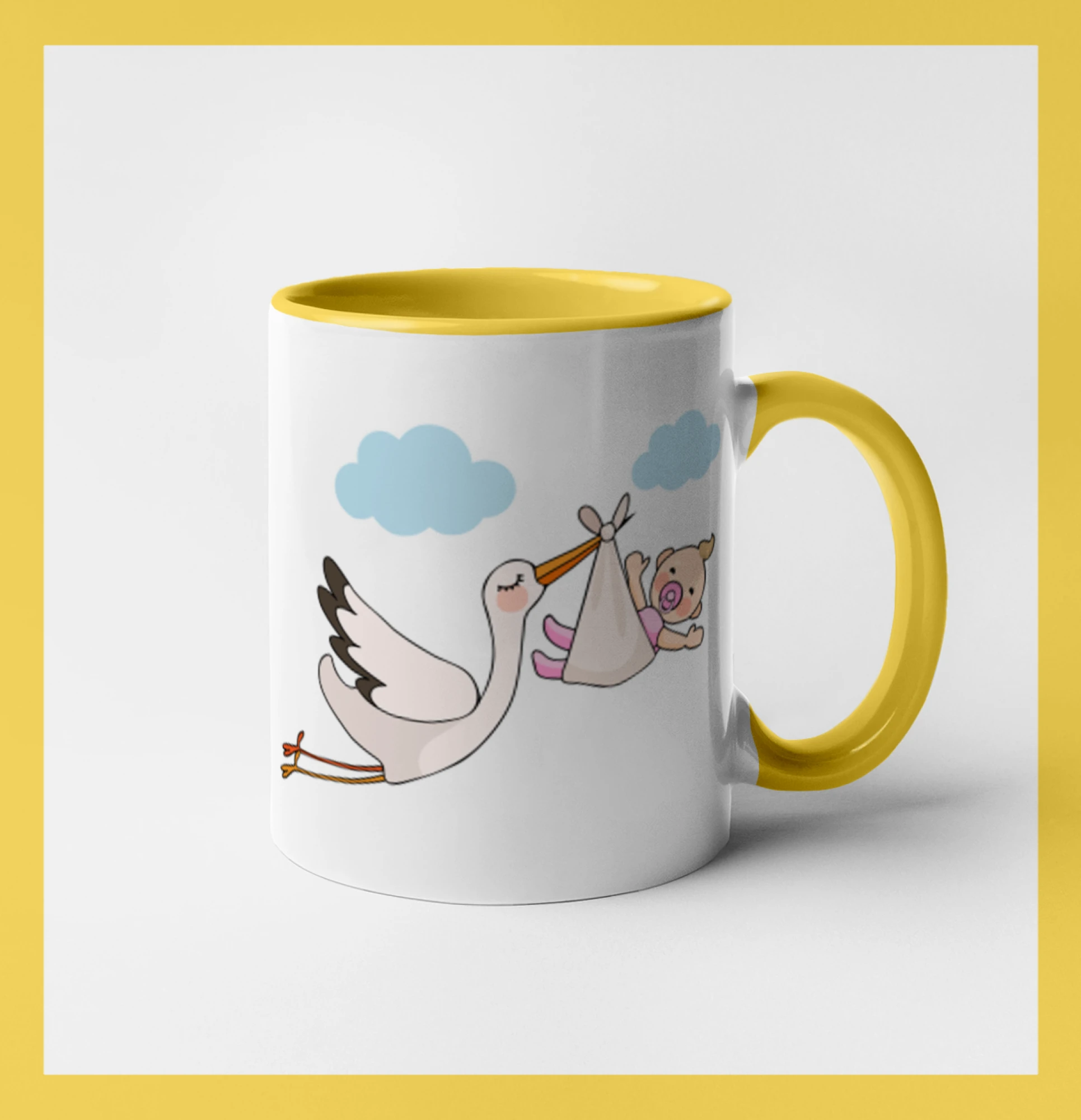 Čáp čekáme miminko - holka