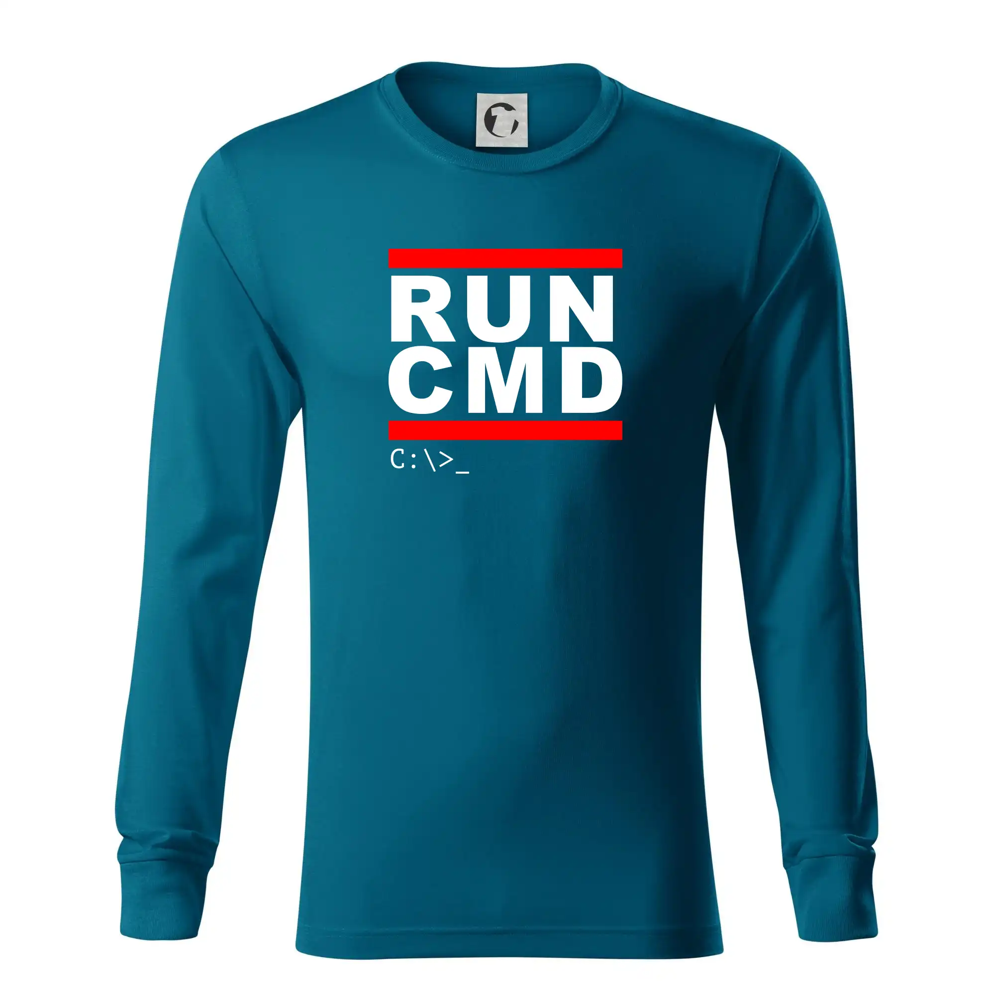 Tričká pre ajťákov - Run CMD - Tričko s dlhým rukávom LS R05