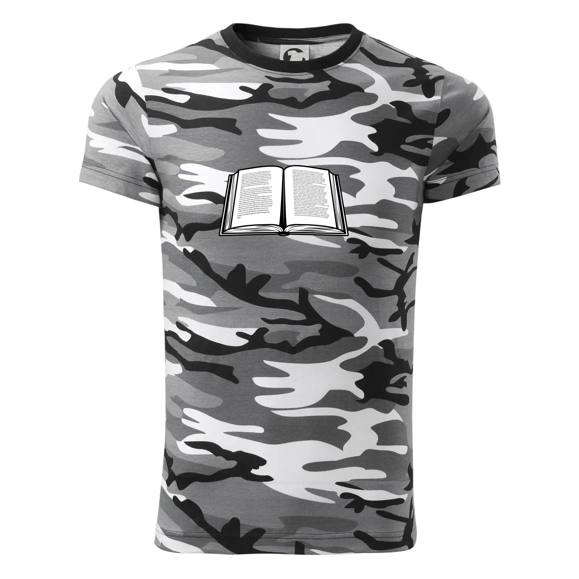 Kniha černobílá otevřená s textem