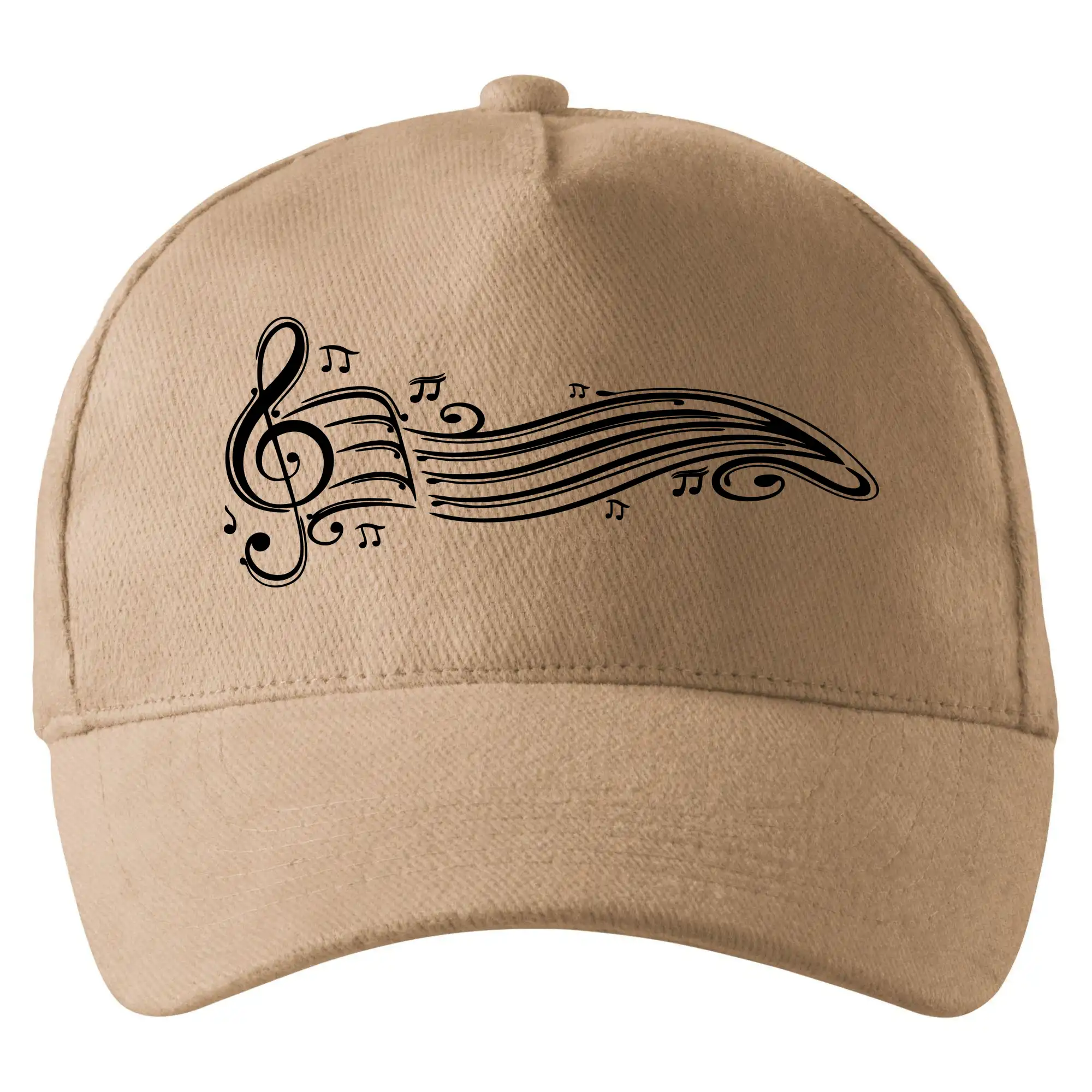 Hudobné tričká - Noty vlna - Šiltovka so zahnutým šiltom a mosaznou sponou